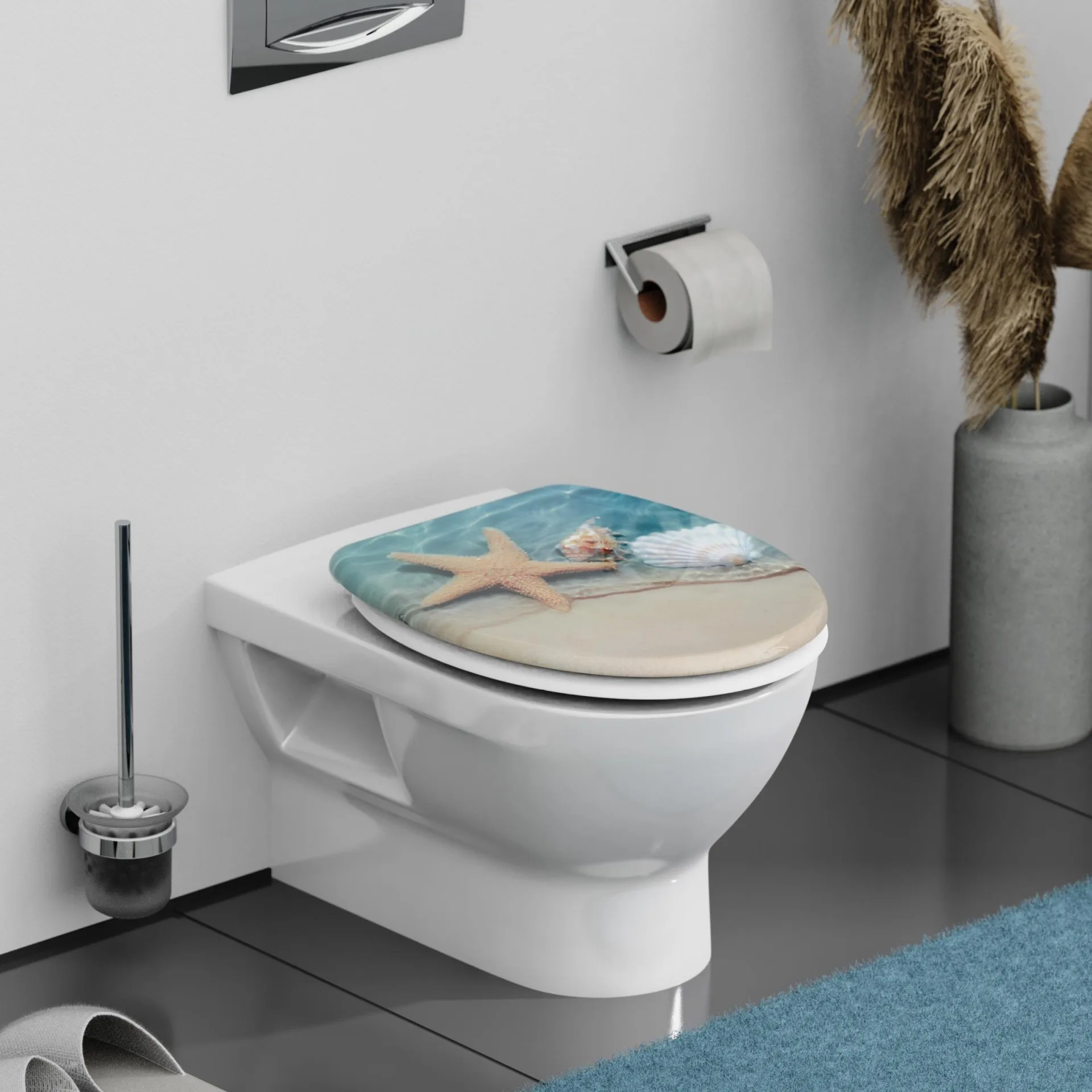 SCHÜTTE BEACH WC-Sitz, Kunststoff, mit Absenkautomatik