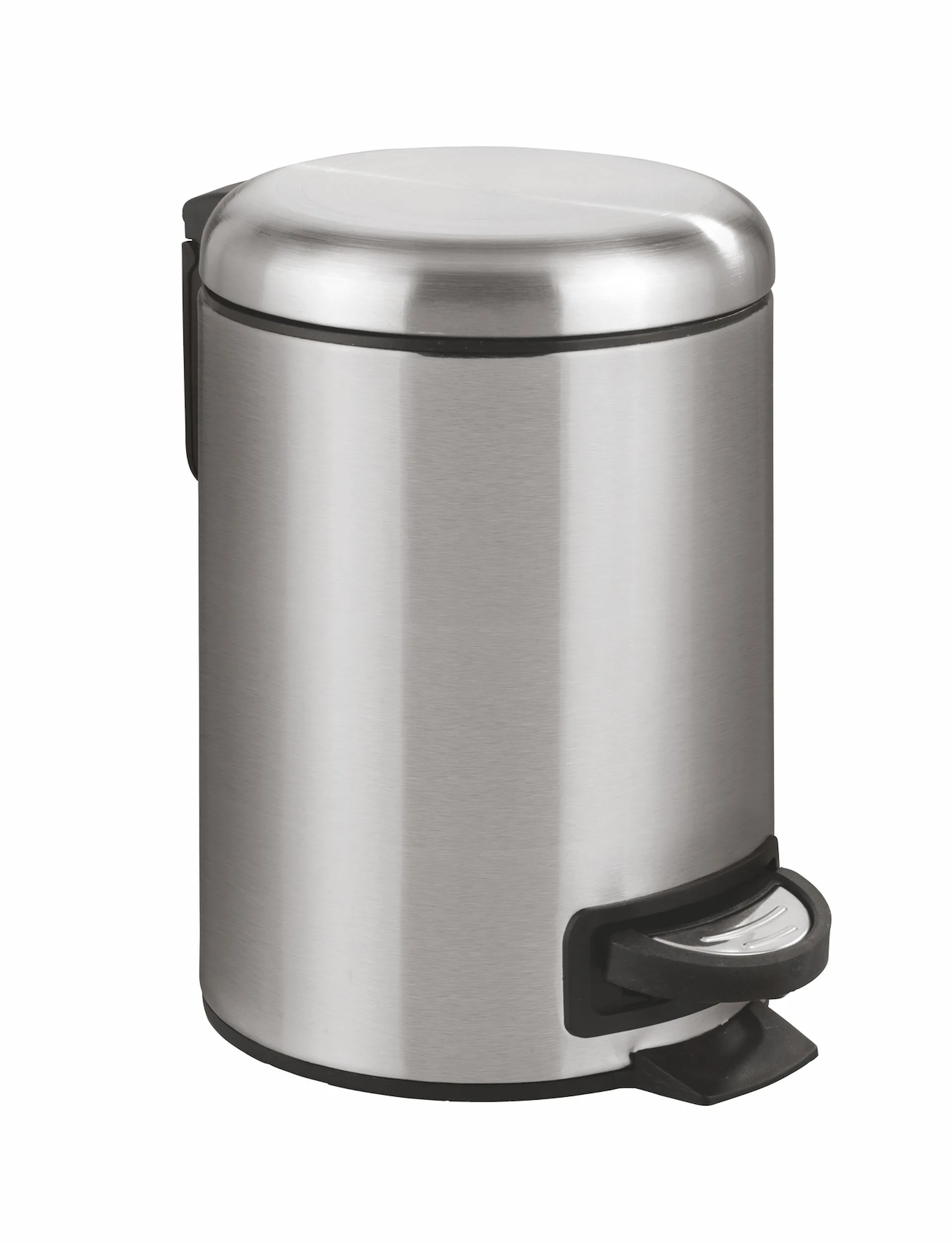 WENKO LEMAN Kosmetikeimer 3 Liter, Silber, Easy Close, Edelstahl