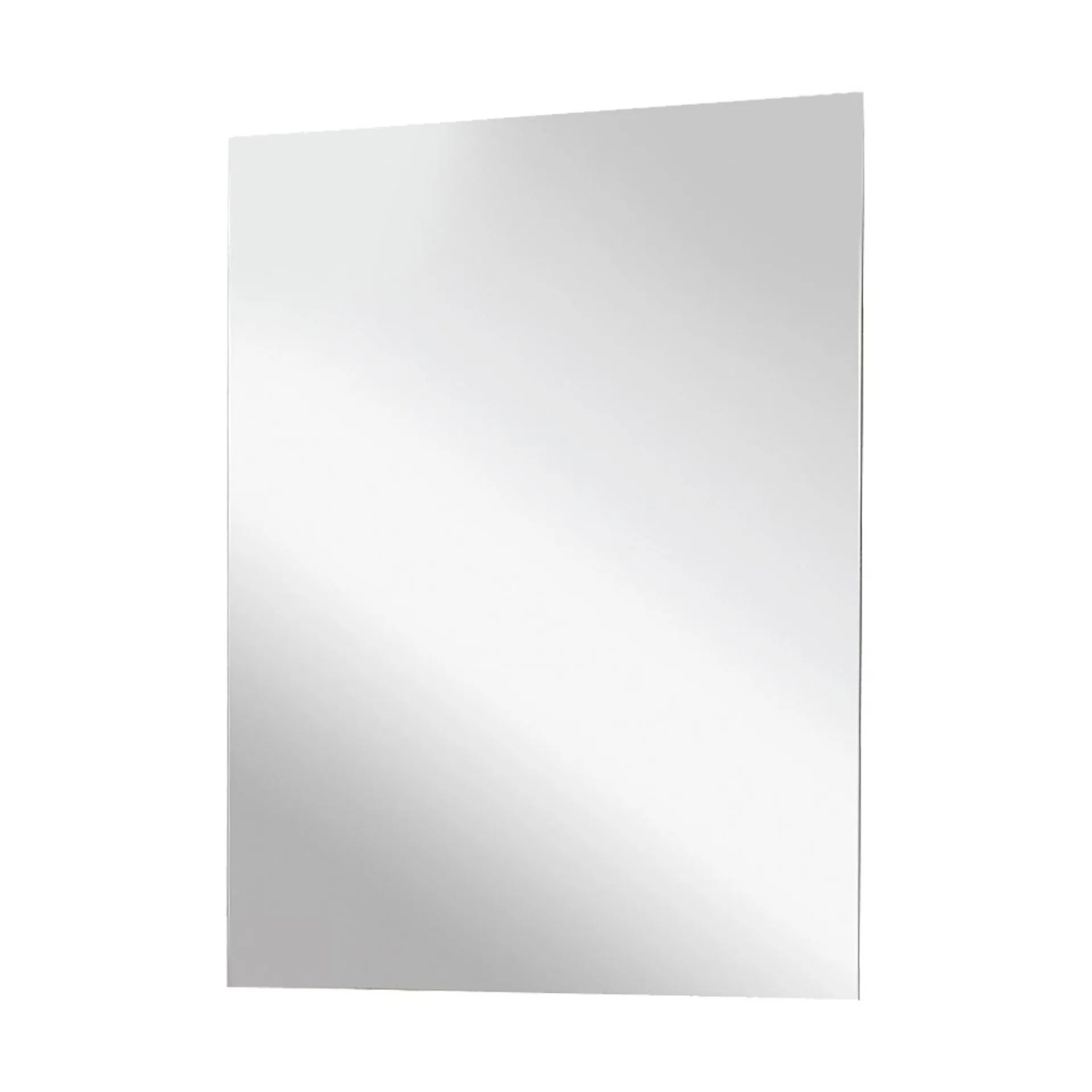 FACKELMANN B.CLEVER Waschtisch Set mit Spiegel 60 cm breit, Braun hell, Waschbecken Gussmarmor Weiß + LED Aufsatzleuchte