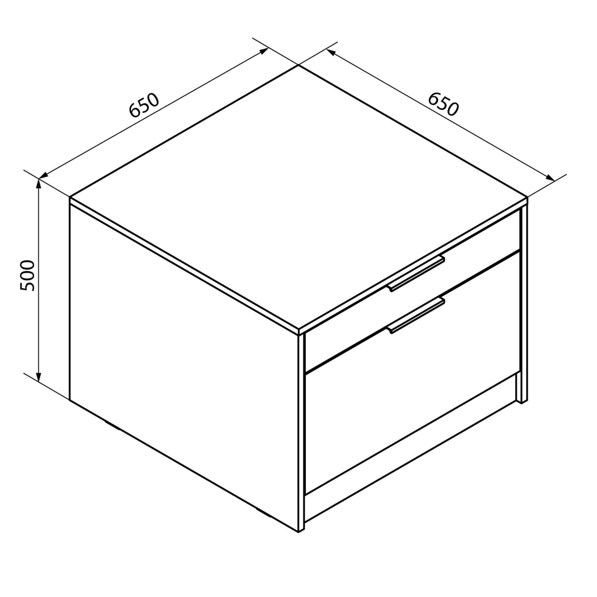 FACKELMANN Unterbauschrank 52 cm breit, Grau, Schublade + Auszug, mit Füßen
