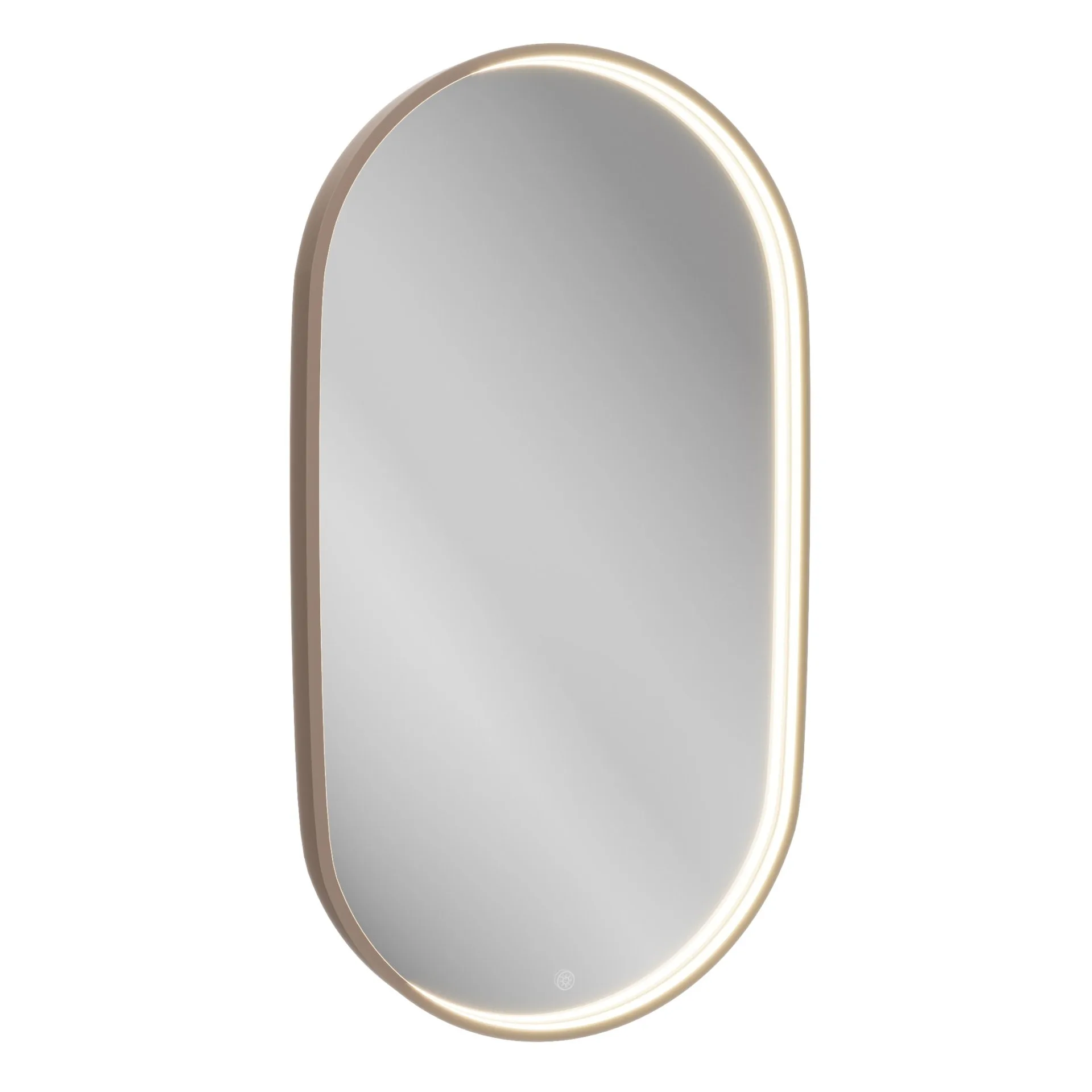 LANZET LED Spiegel 50 cm breit, Goldbronze
