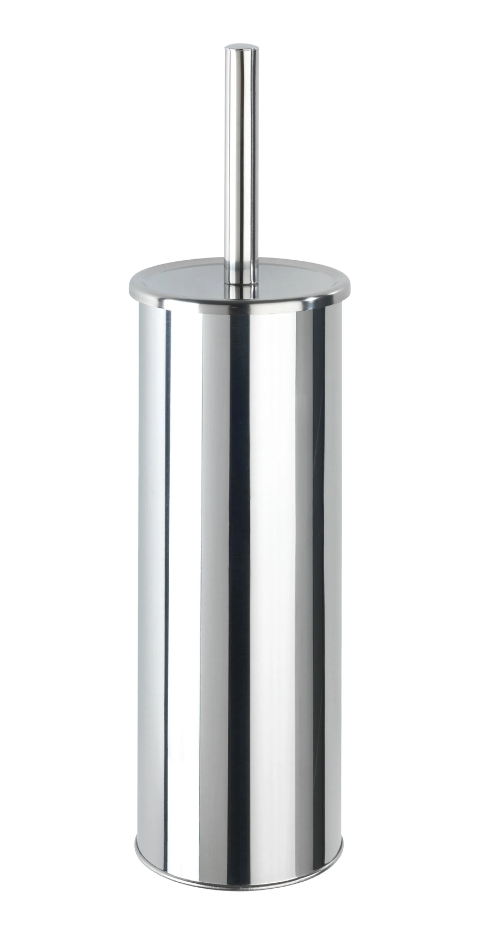 WENKO BASIC WC-Garnitur, Silber glänzend, Edelstahl rostfrei