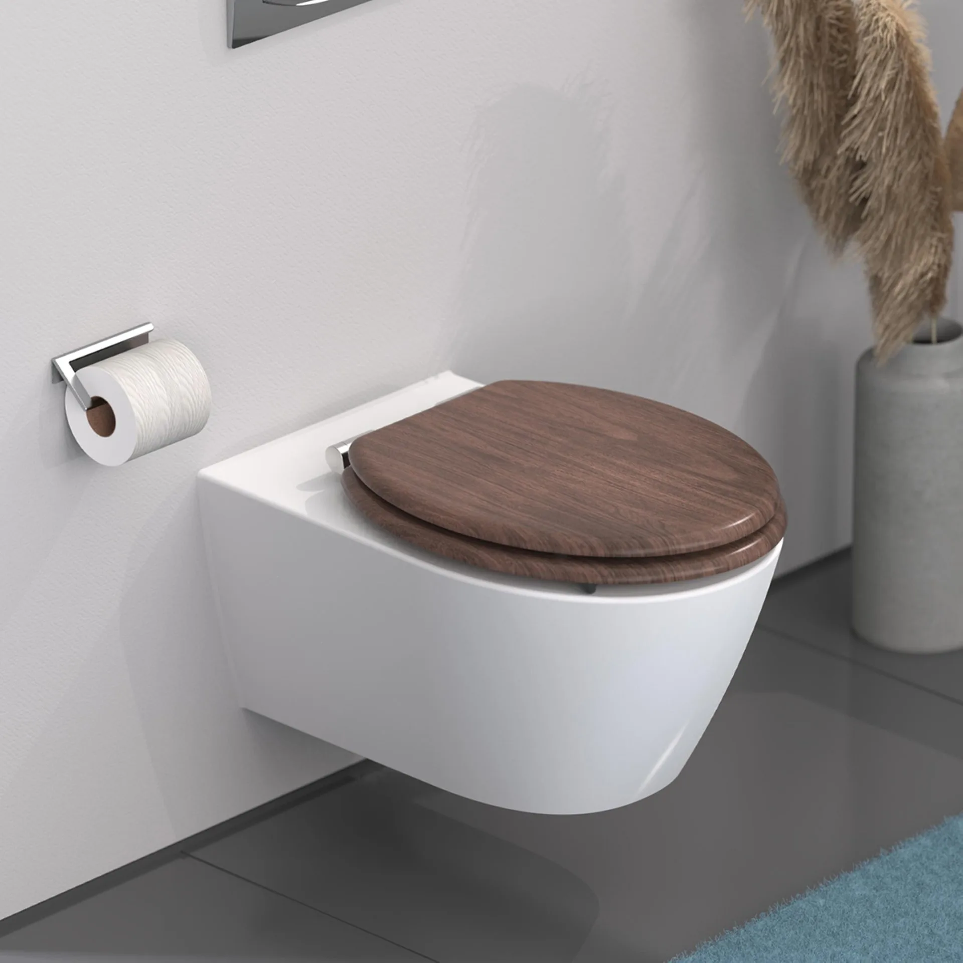 Schütte DARK WOOD WC-Sitz, mit Absenkautomatik