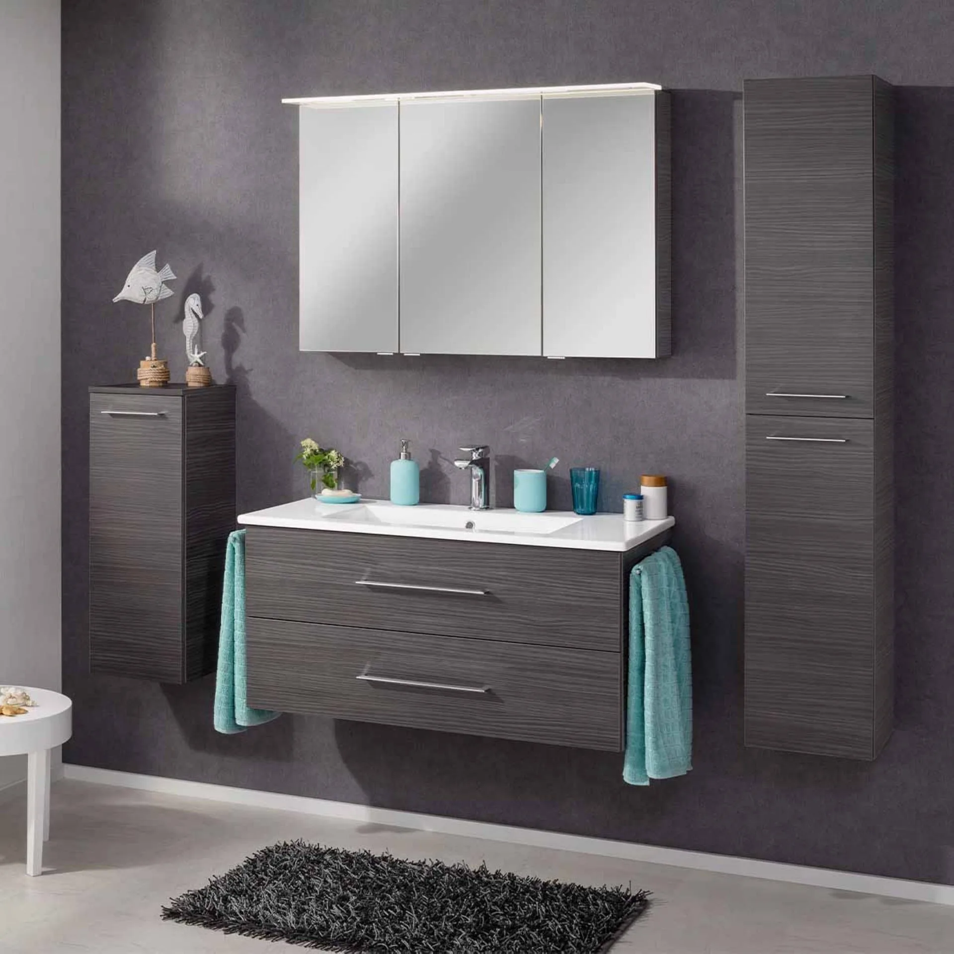 Fackelmann B.PERFEKT Midischrank 31 cm breit, Anthrazit
