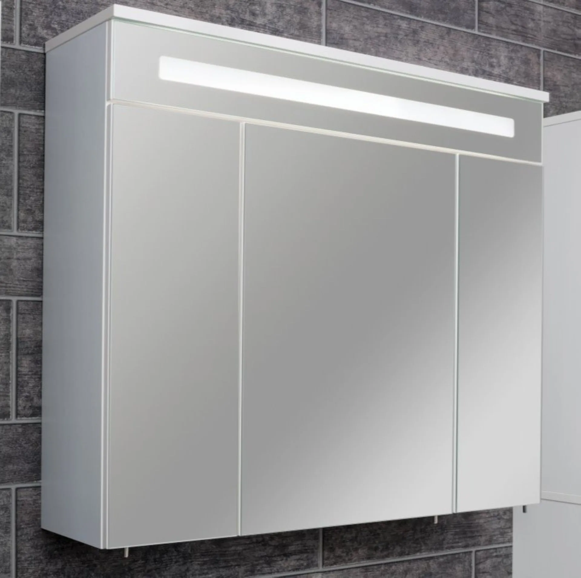 FACKELMANN KARA LED Spiegelschrank 80 cm breit, Weiß