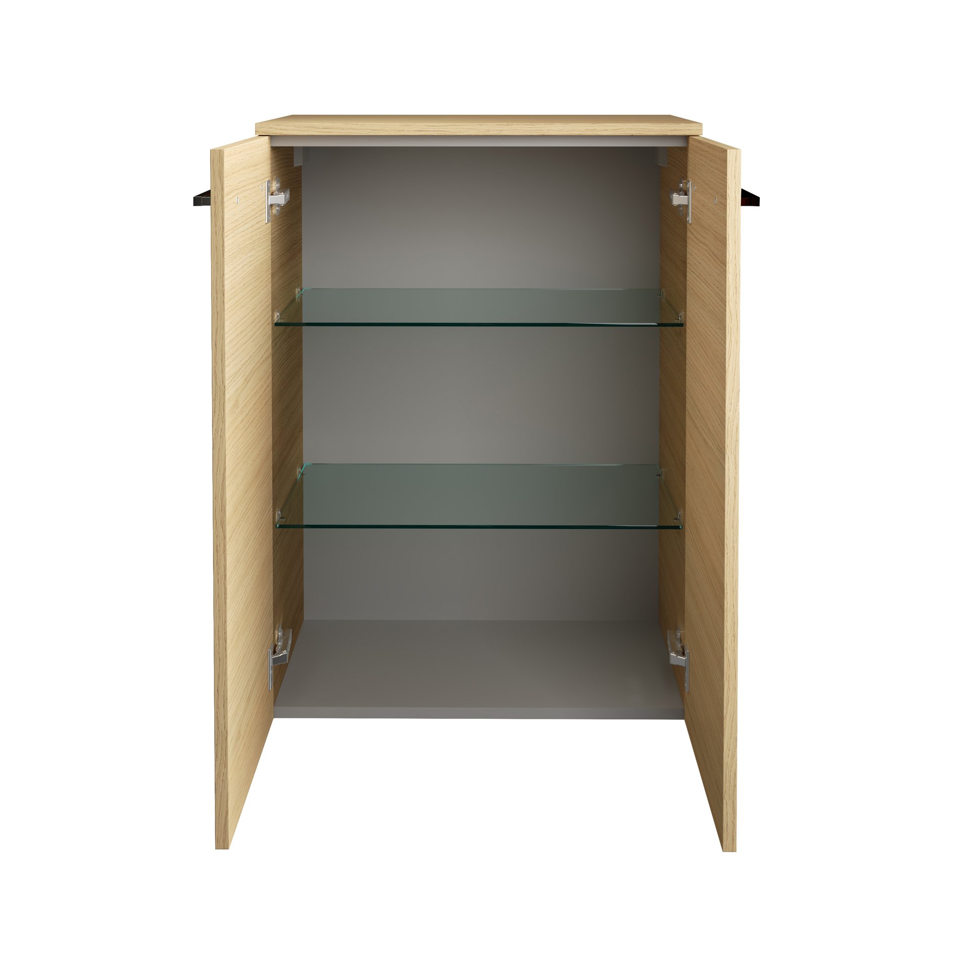 FACKELMANN B.ROUND Doppel Midischrank 60 cm breit, Braun