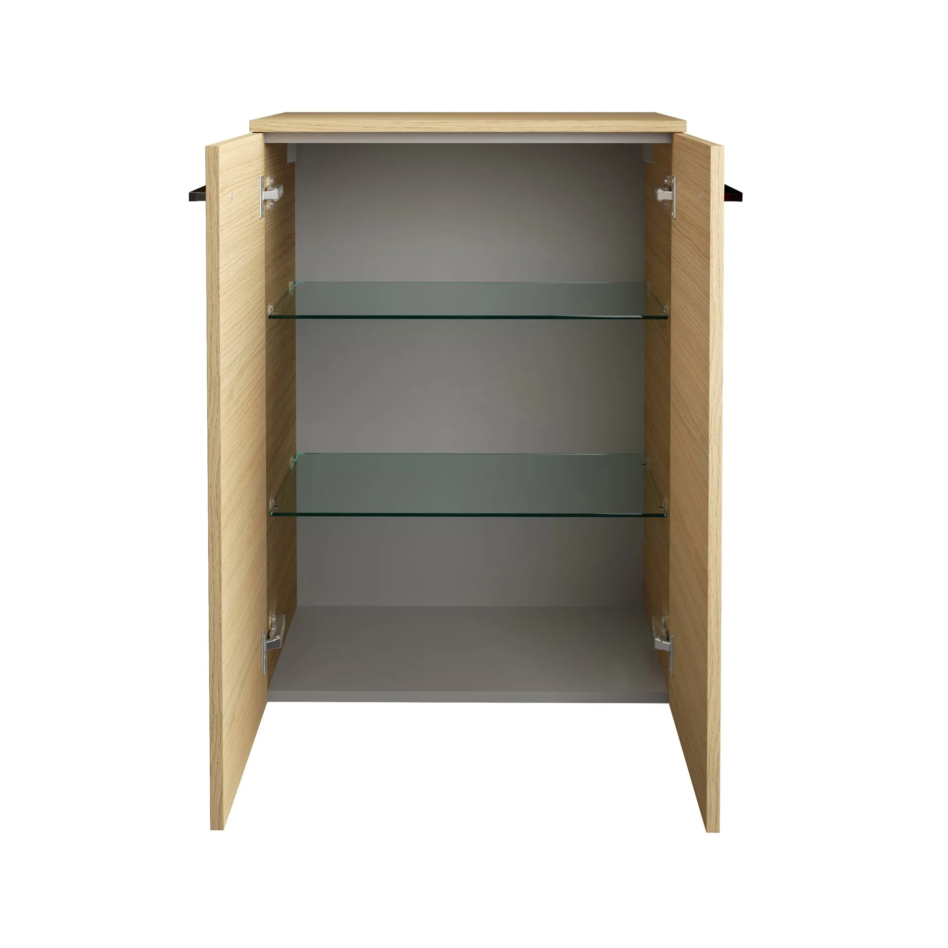 FACKELMANN B.ROUND Doppel Midischrank 60 cm breit, Braun