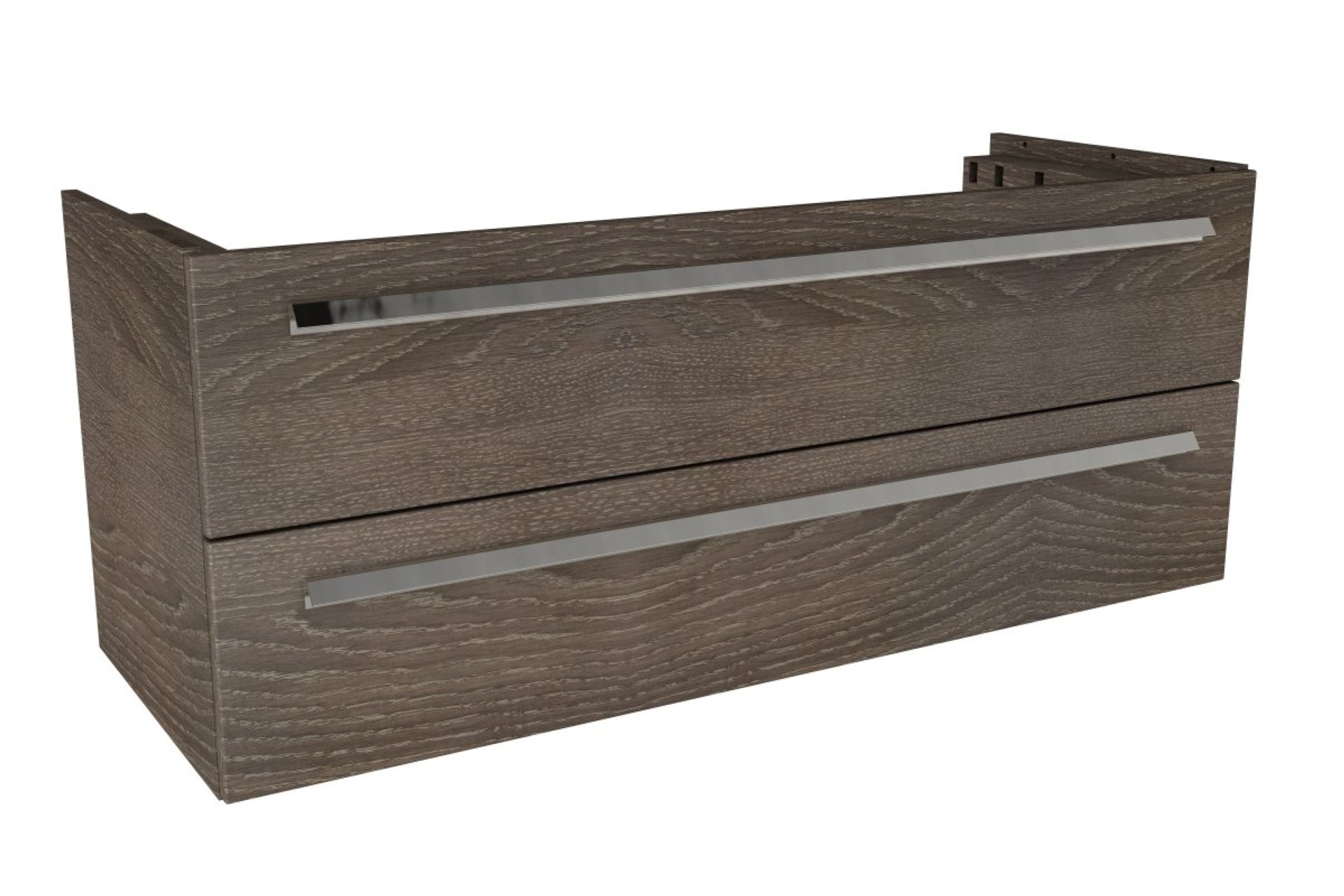 LANZET K1 Waschbeckenunterschrank 120 cm breit, Braun dunkel