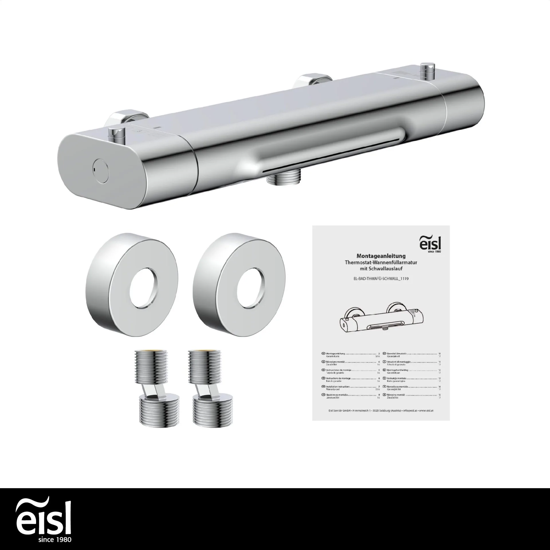 EISL CARNEO Badewannenarmatur, Chrom, mit Schwallauslauf