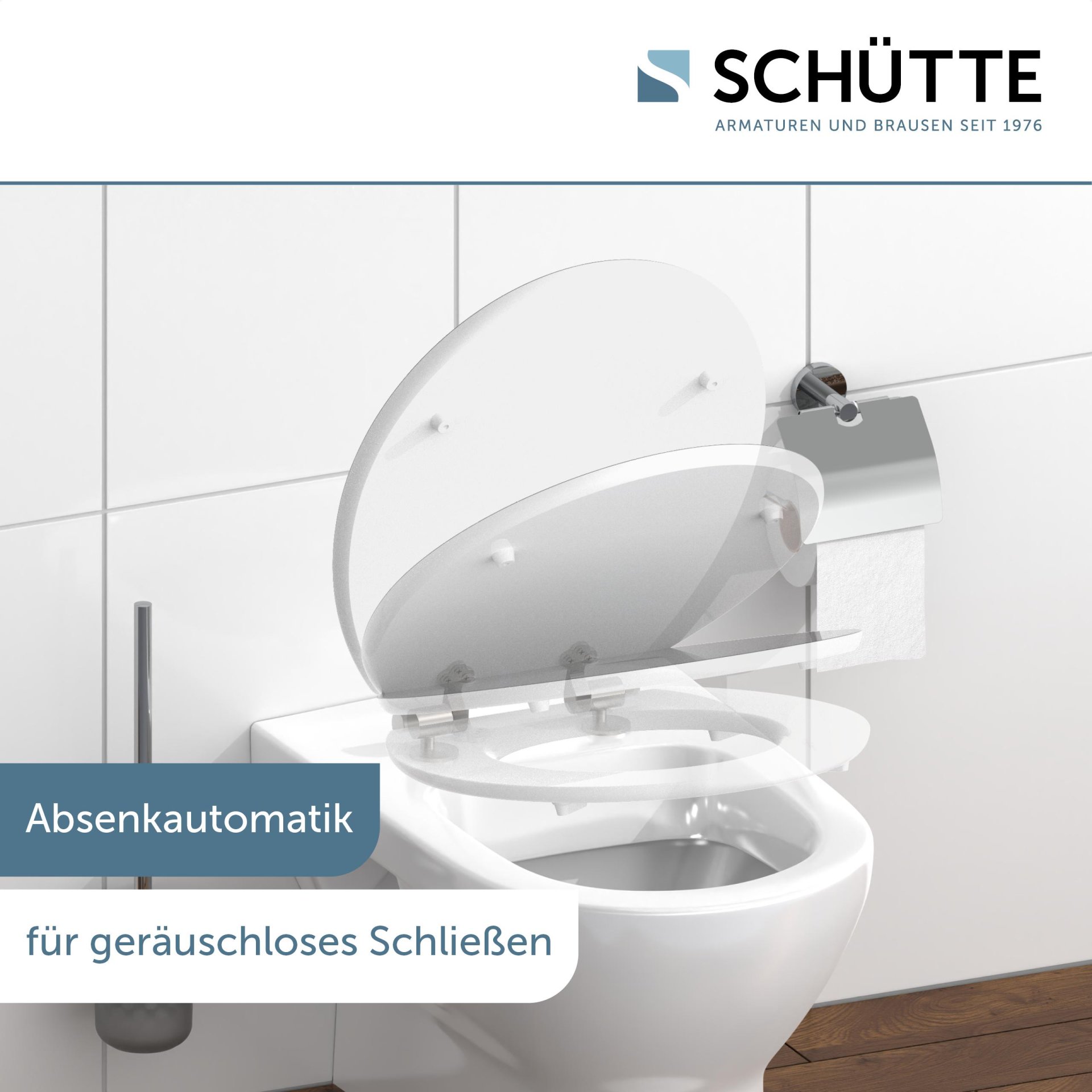 SCHÜTTE BLACK STONE WC-Sitz, MDF HG, mit Absenkautomatik