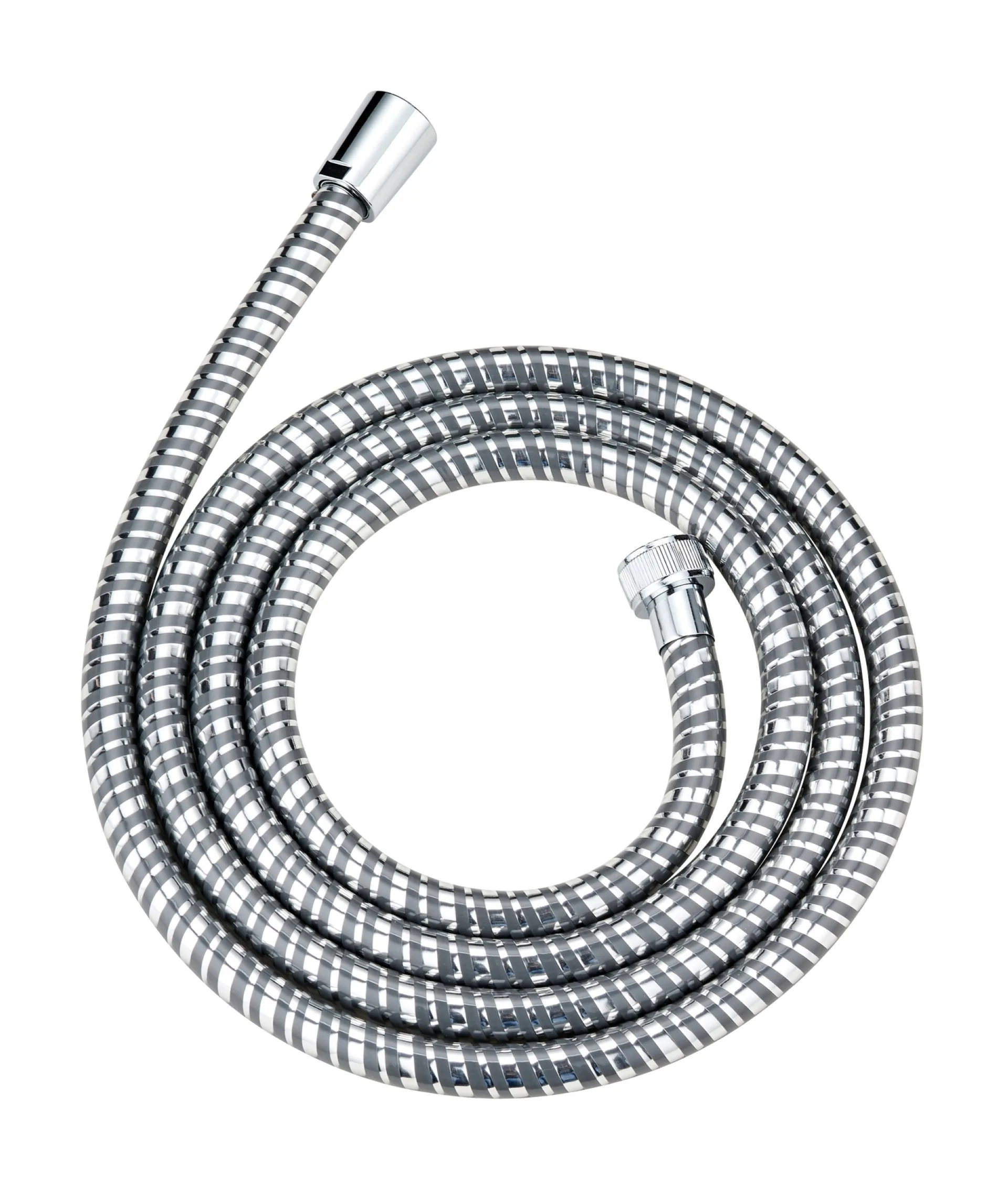 WENKO BASIC LINE Duschkopf mit Schlauch und Halterung, Chrom, 150 cm