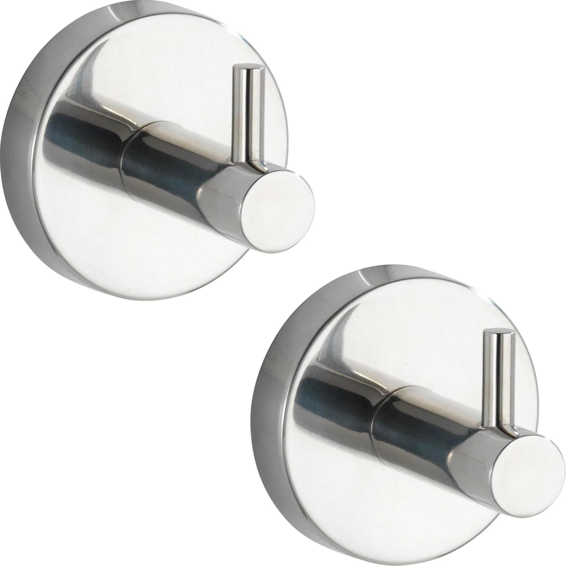 WENKO UNO BOSIO Handtuchhaken, glänzend, 2er Set, Edelstahl rostfrei