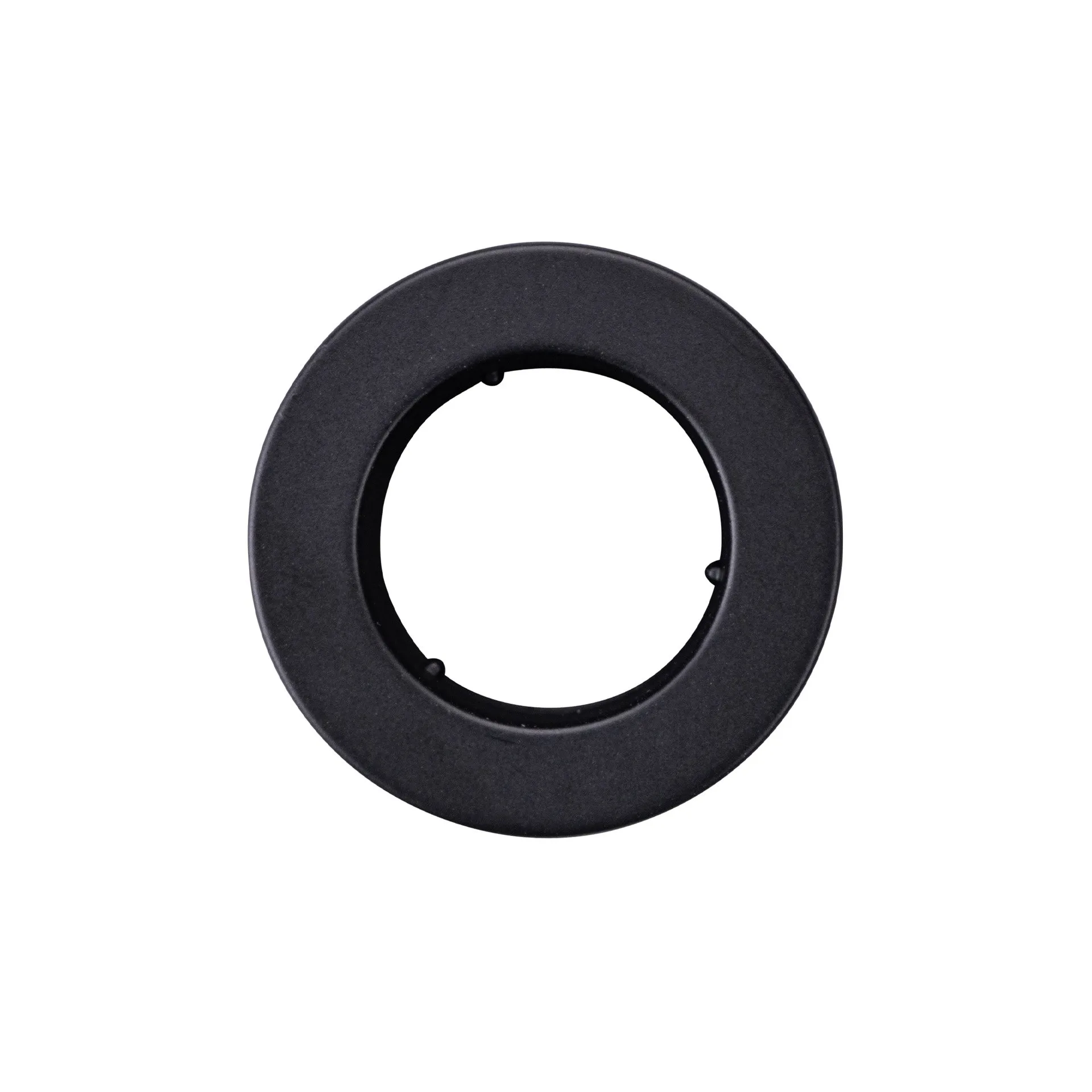 FACKELMANN Rosette für Überlaufloch Ø 2,5 cm, Schwarz matt, zum Schrauben