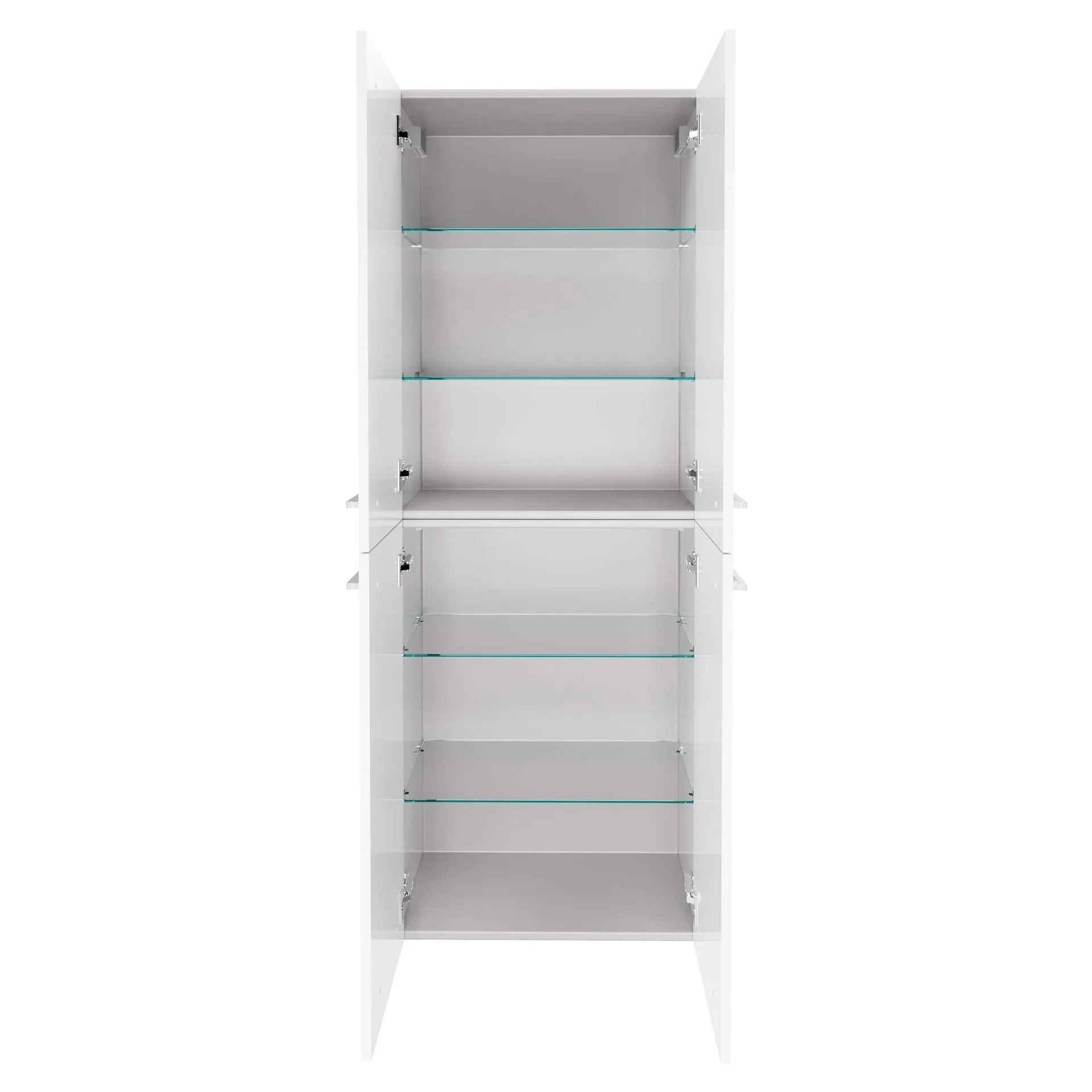 FACKELMANN B.ROUND Doppel Hochschrank 60 cm breit, Weiß