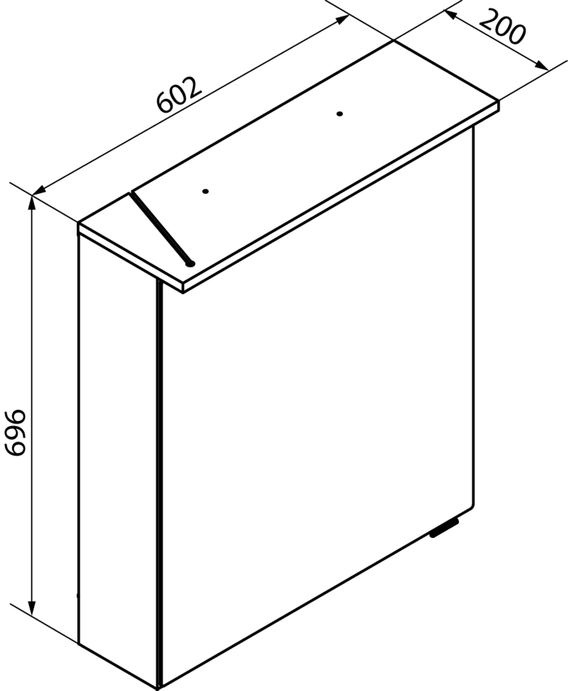 Fackelmann OXFORD LED Spiegelschrank 60 cm breit, Weiß