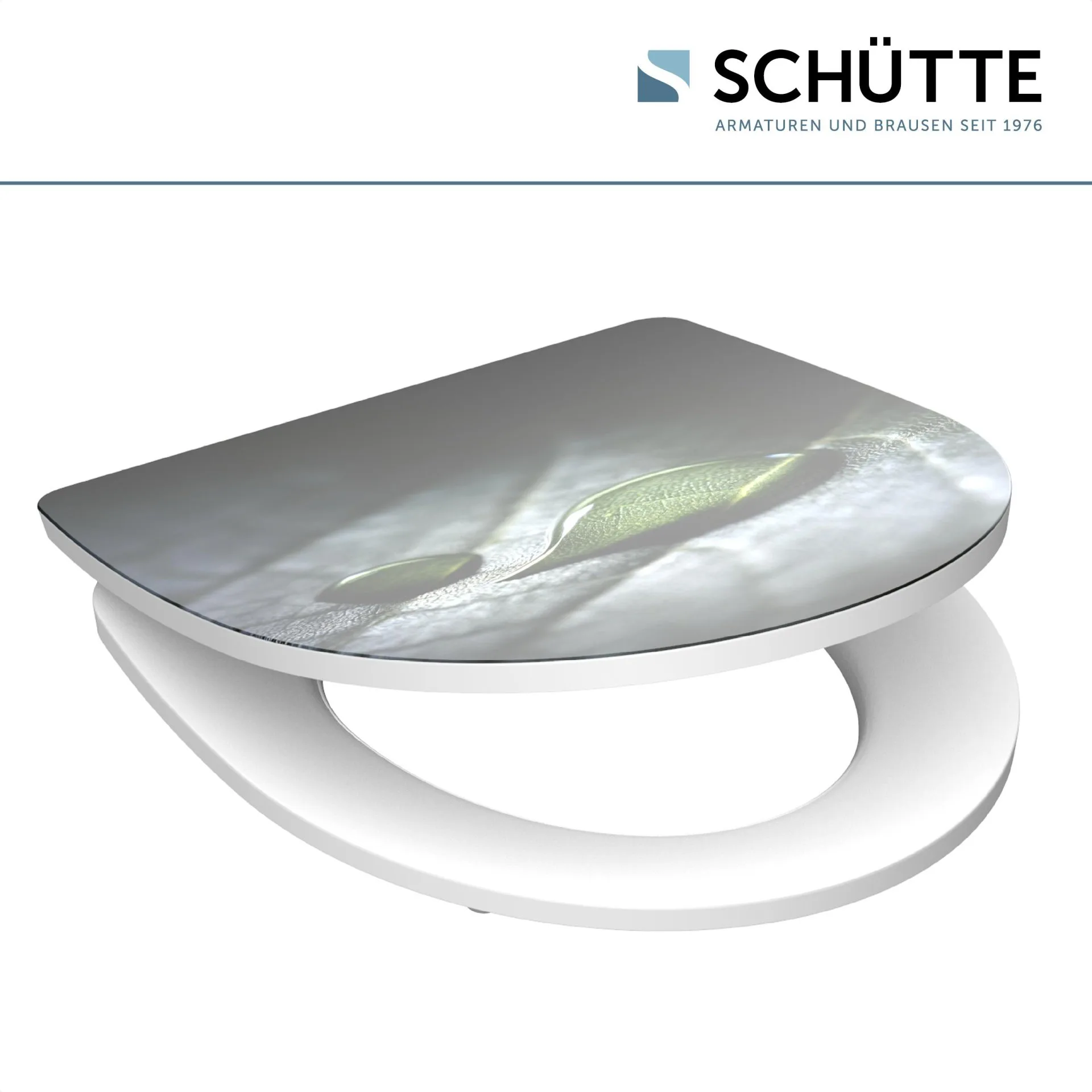 SCHÜTTE RAINDROP WC-Sitz, Kunststoff, mit Absenkautomatik und Schnellverschluss