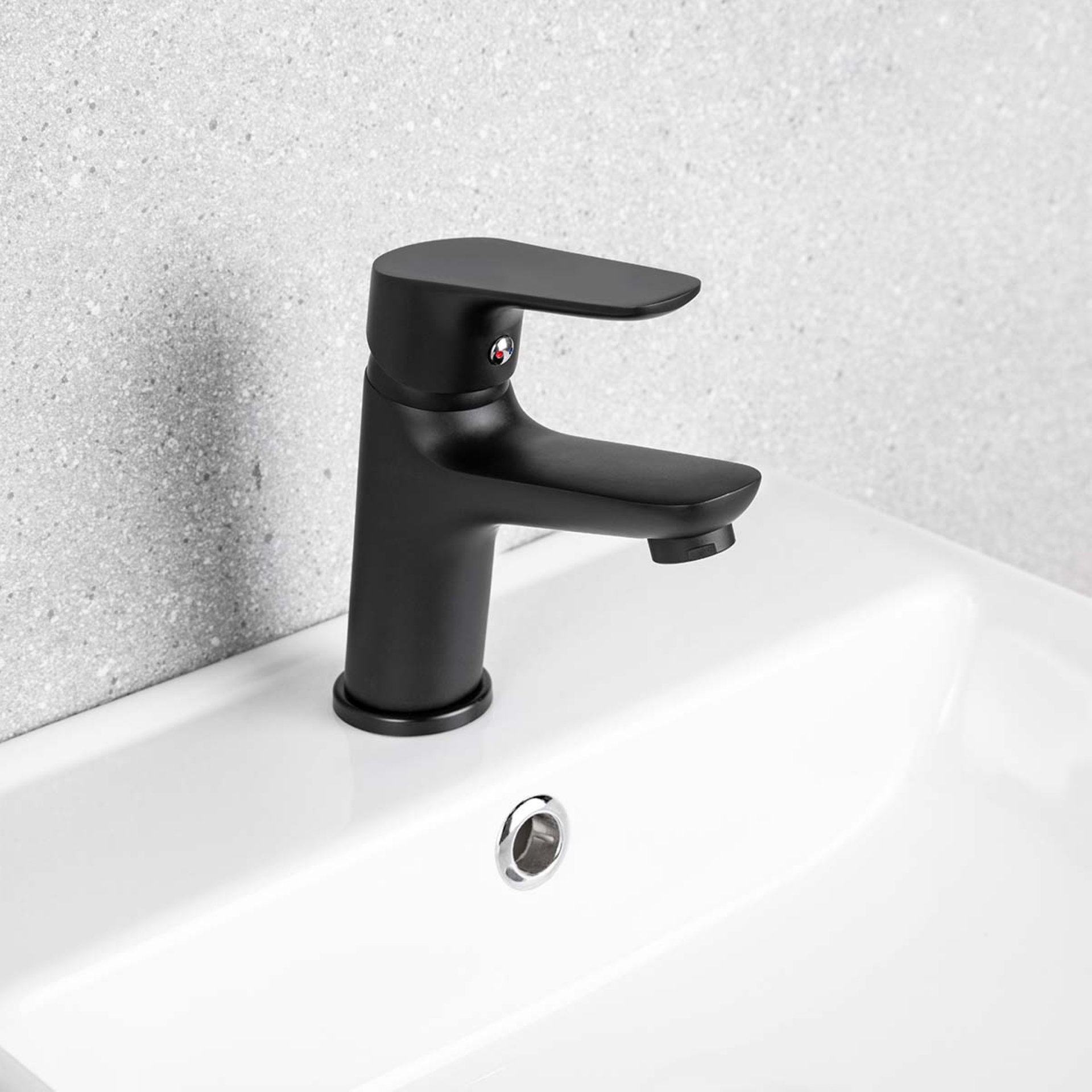 Fackelmann OXFORD Waschtischarmatur Schwarz matt