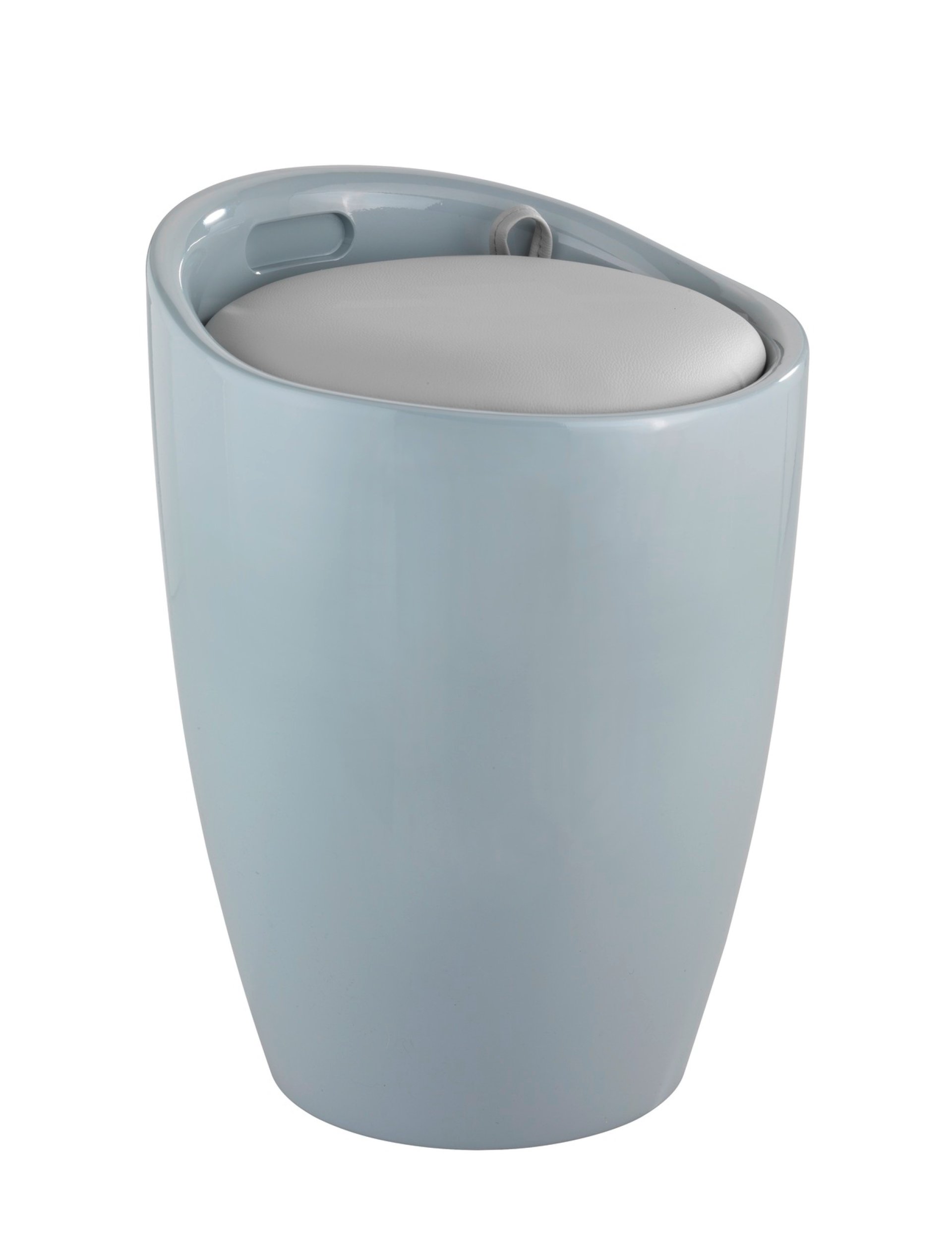 WENKO CANDY Badhocker, Grau, mit abnehmbarem Wäschesack