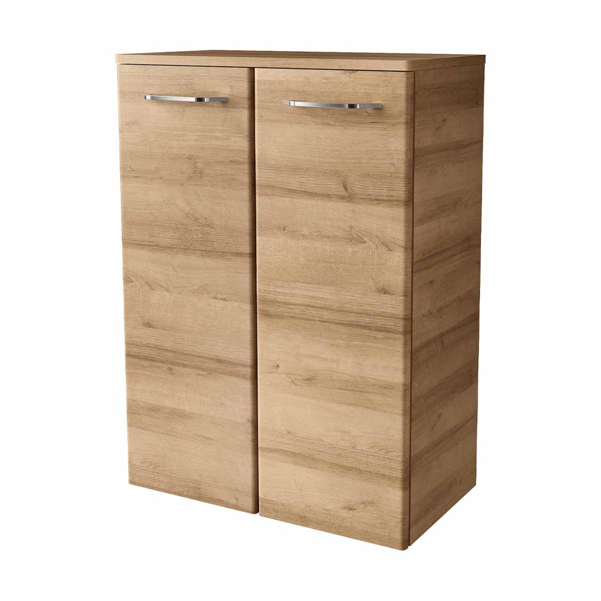 FACKELMANN MILANO Doppel Midischrank 30 cm breit, Braun hell