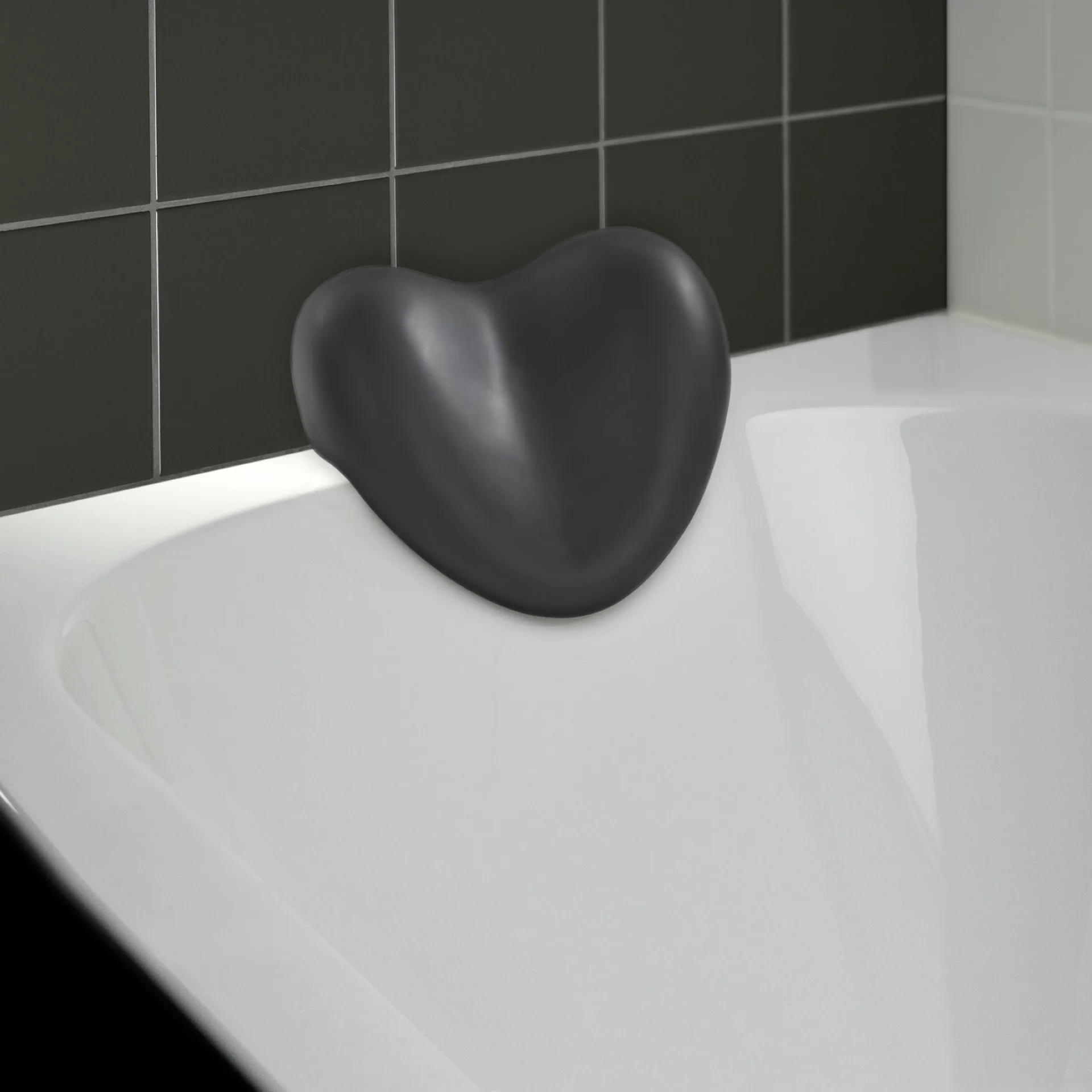WENKO TROPIC Badewannenkissen, Schwarz