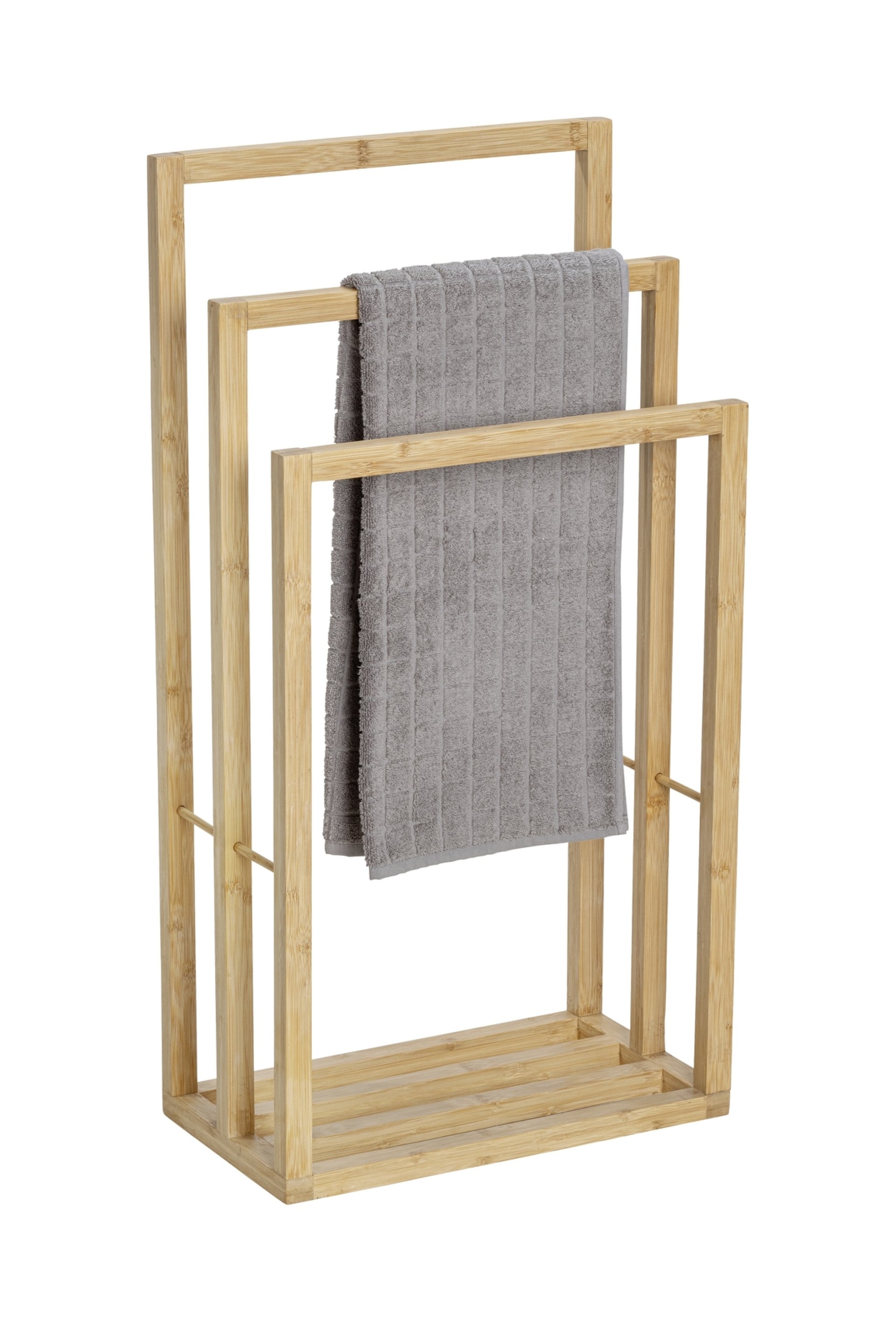 WENKO BAMBUSA Handtuchhalter, Braun, aus Bambus