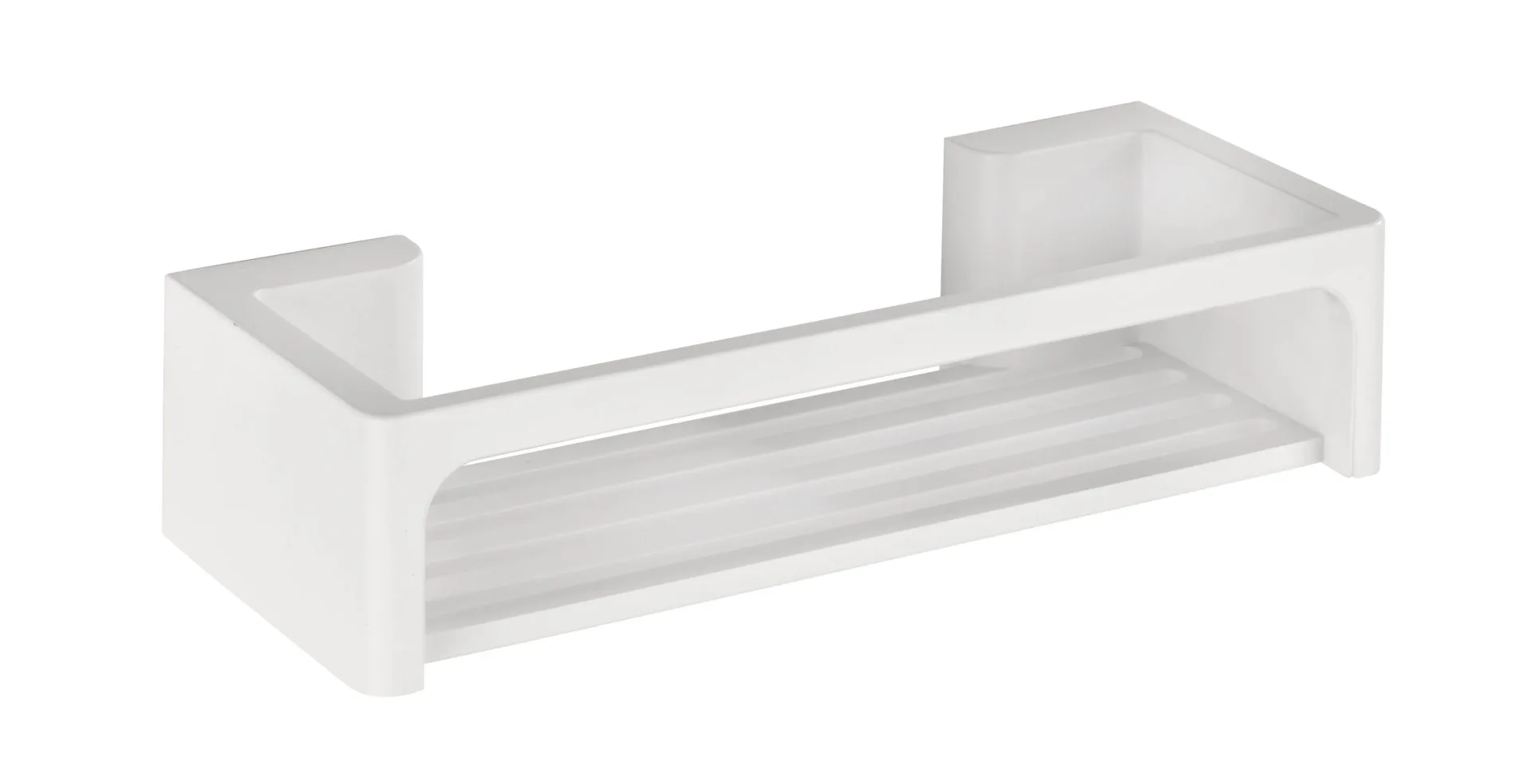 WENKO BRALIA Duschablage, Weiß, 2er Set, Befestigen ohne bohren, Power-Loc®