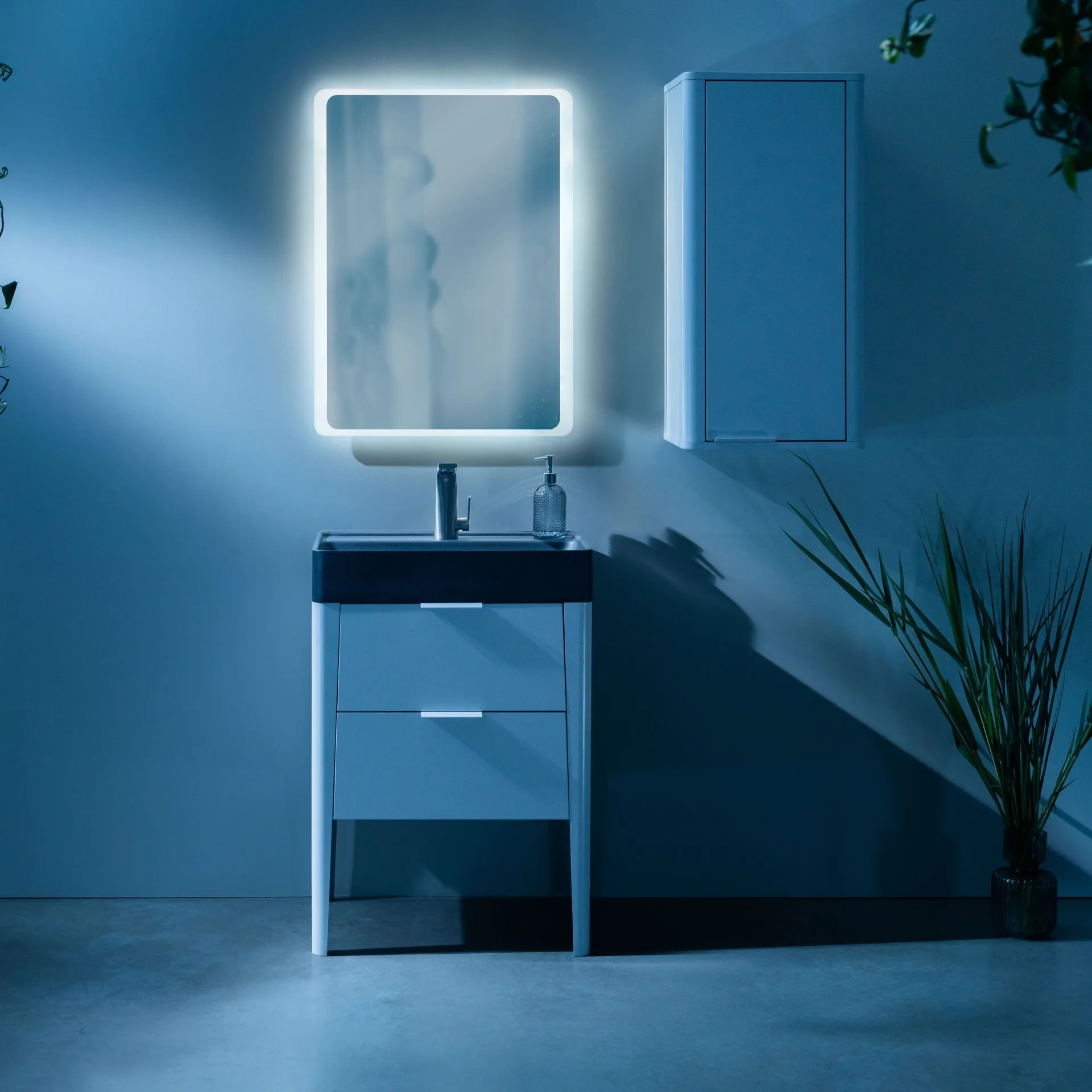 BADEDU SORA Hängeschrank 40 cm breit, Weiß matt