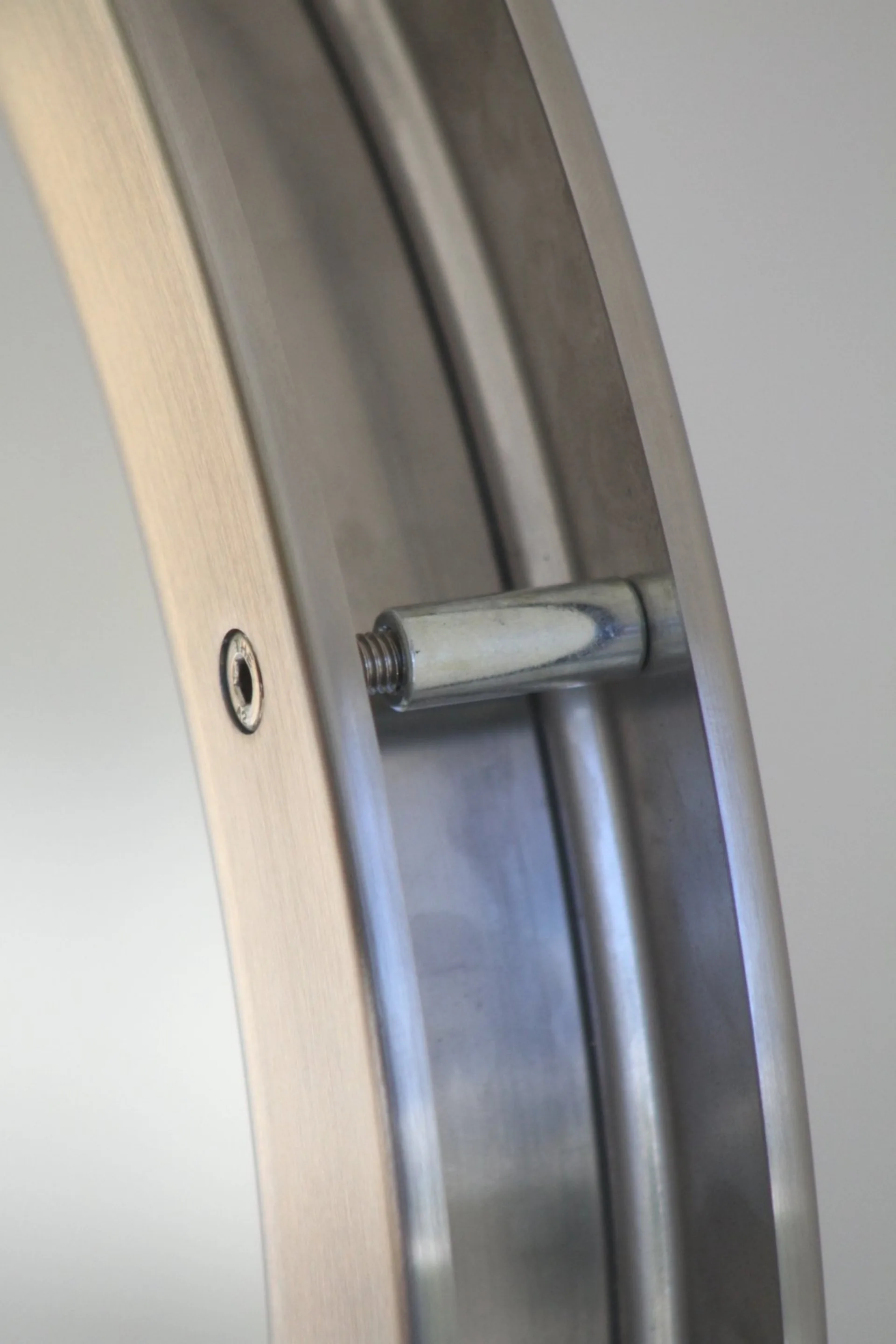 Bullauge ø 350 mm Milchglas Edelstahl mit Teleskoprahmen BT35/2 - beidseitig Schrauben