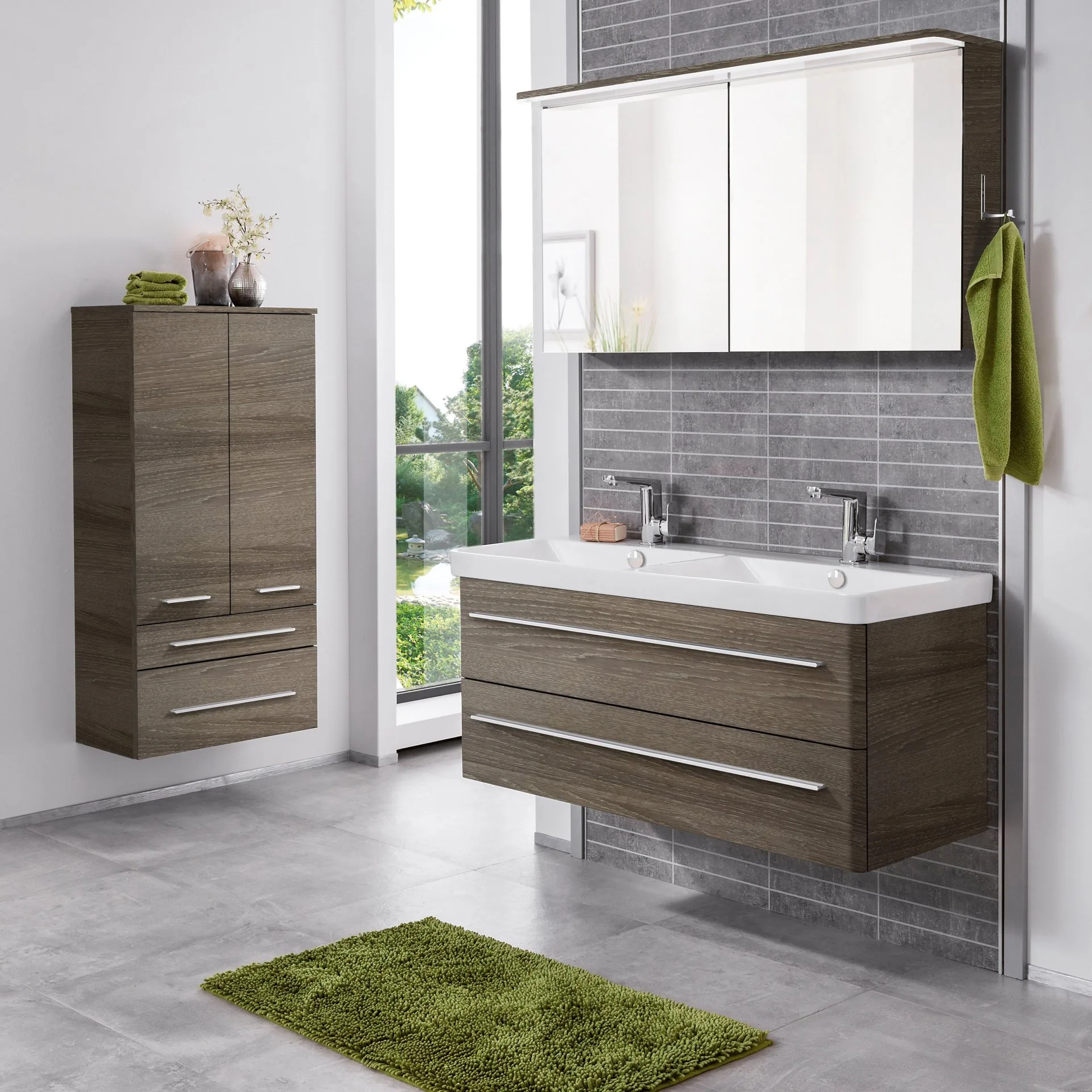 Lanzet K8 Keramik Doppel Waschbecken 120 cm