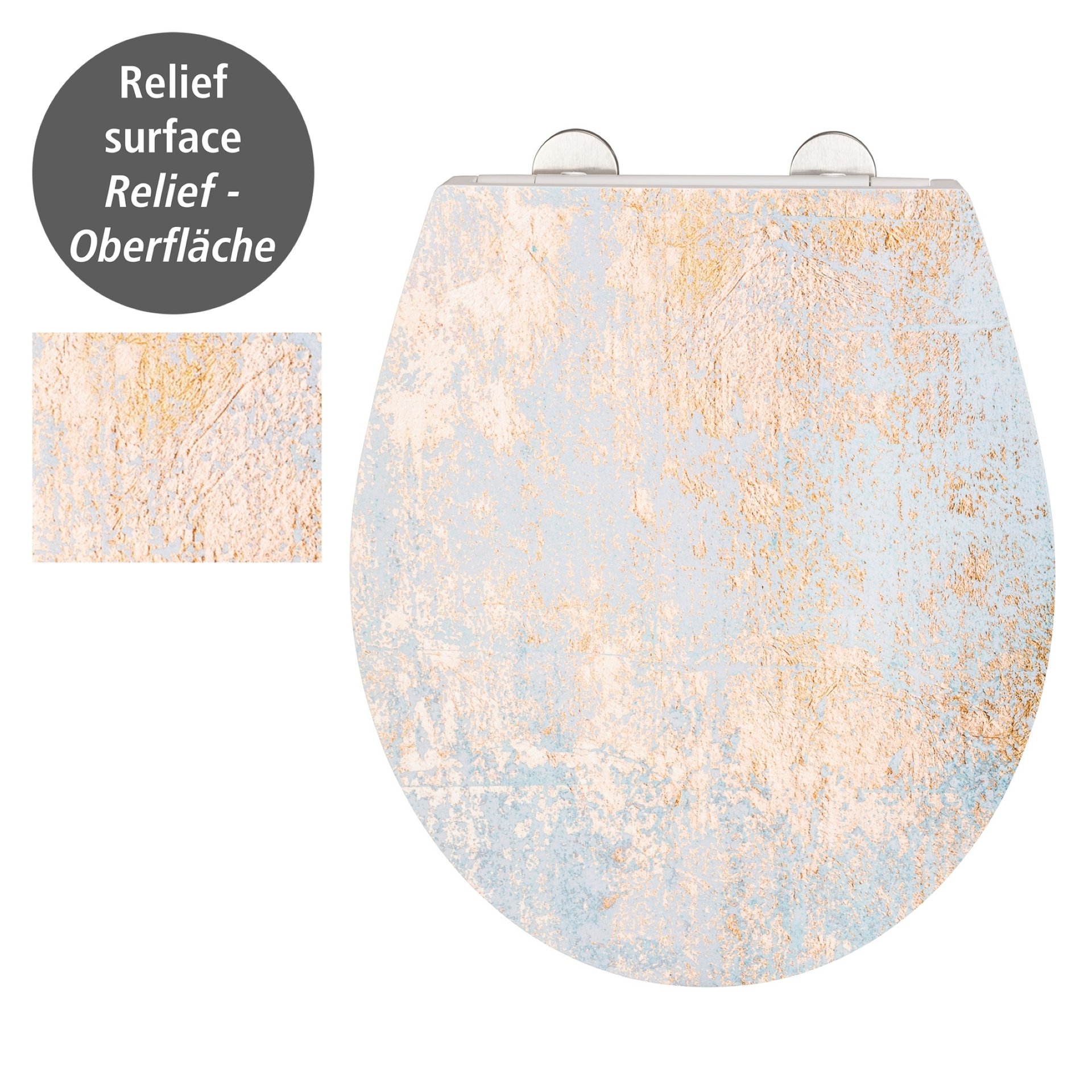 WENKO AGATE WC-Sitz Gold, mit Absenkautomatik