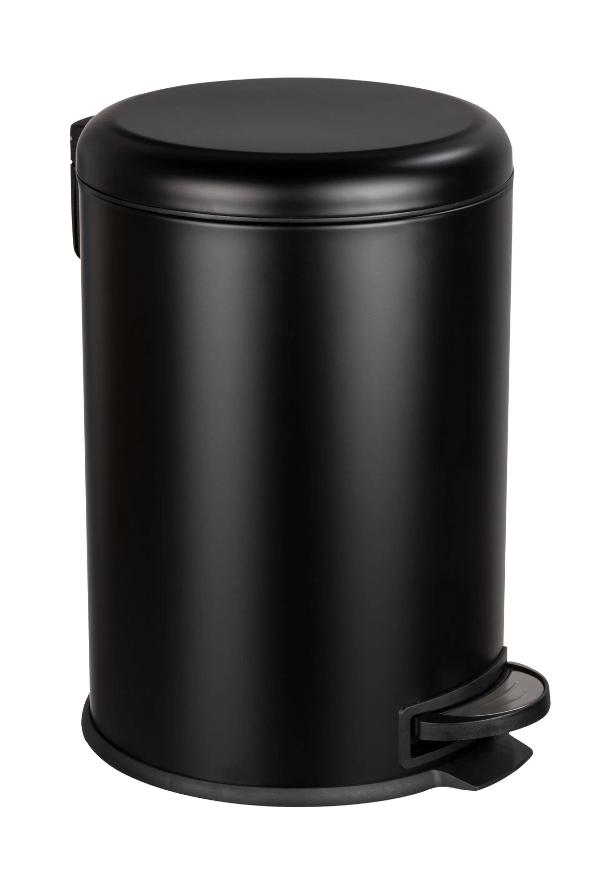 WENKO LEMAN Mülleimer 20 Liter, Schwarz, mit Absenkautomatik