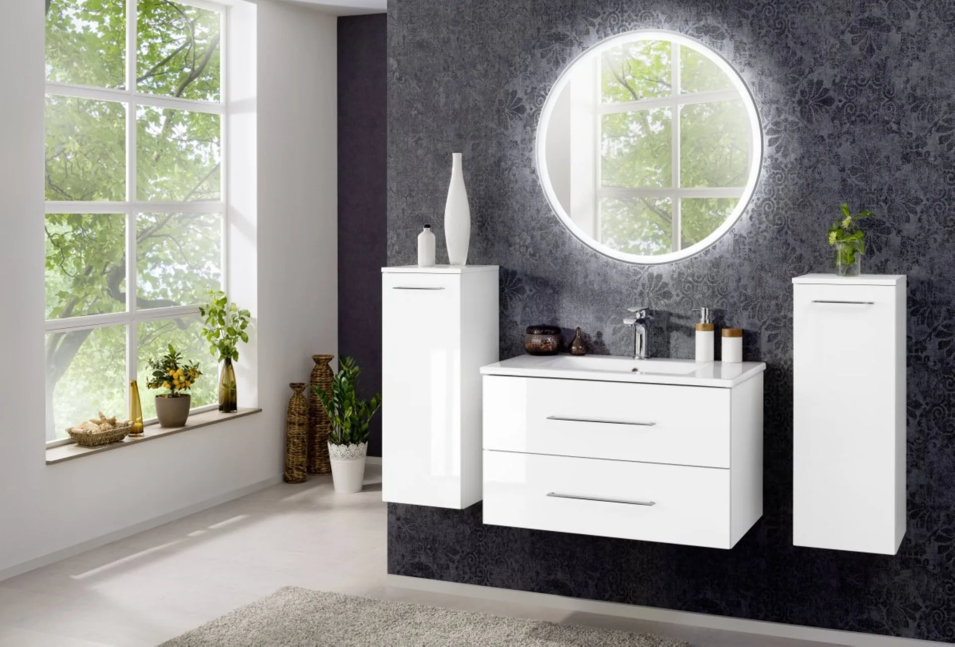 FACKELMANN LED Spiegel Ø 80 cm, rund