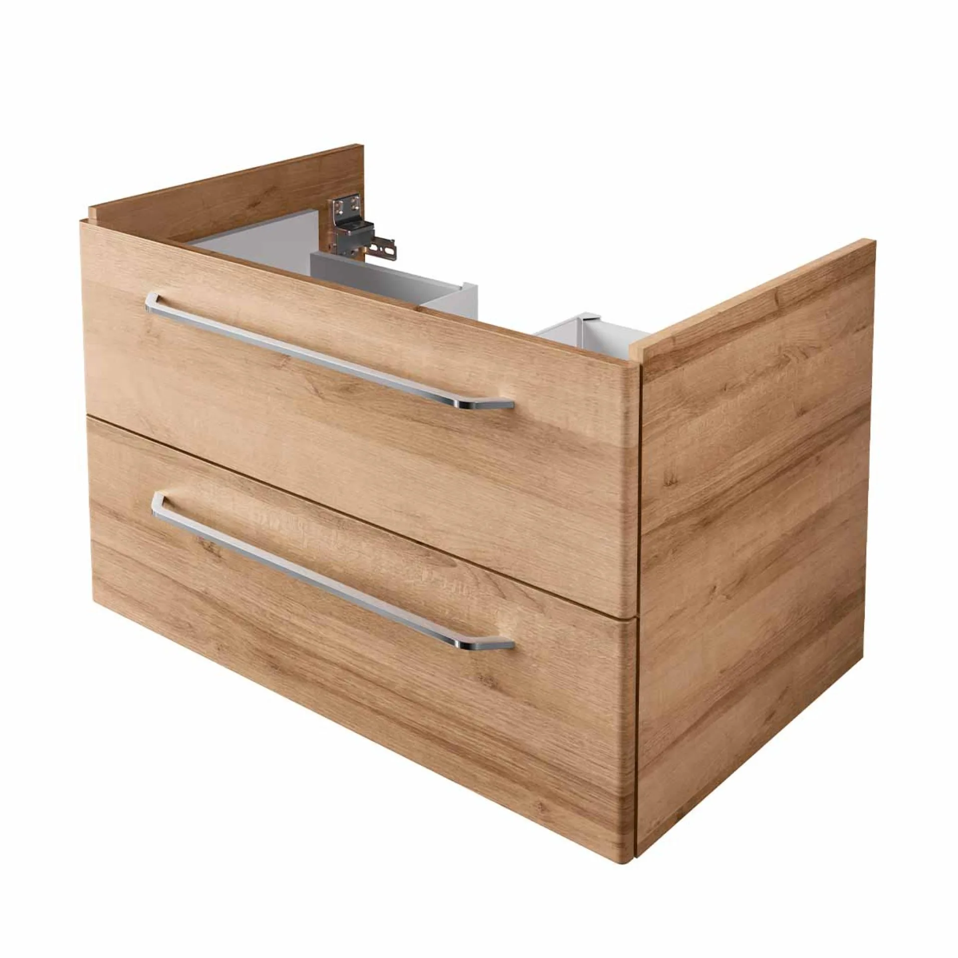 FACKELMANN MILANO Waschbeckenunterschrank 80 cm breit, Braun hell