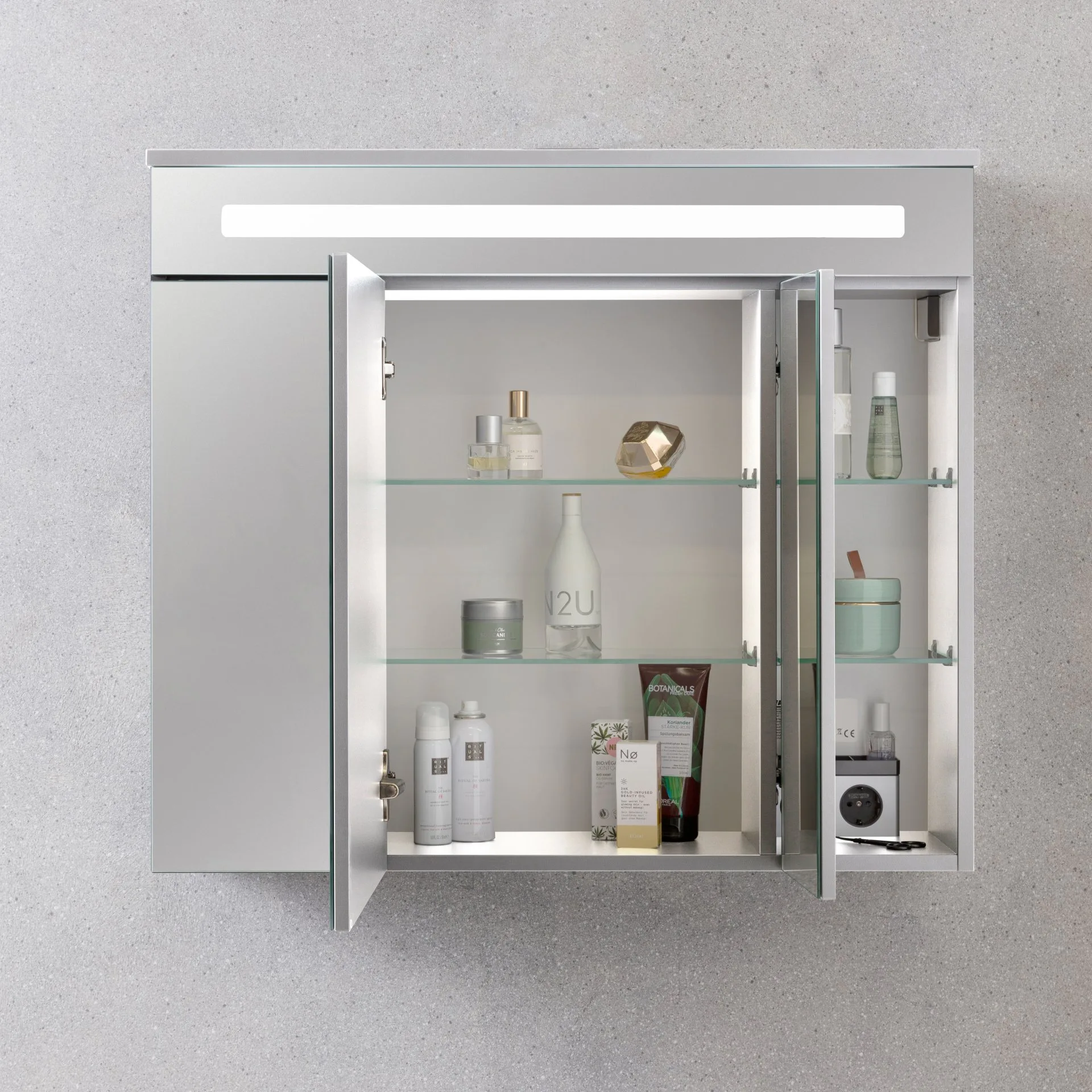 FACKELMANN KARA LED Spiegelschrank 80 cm breit, Weiß