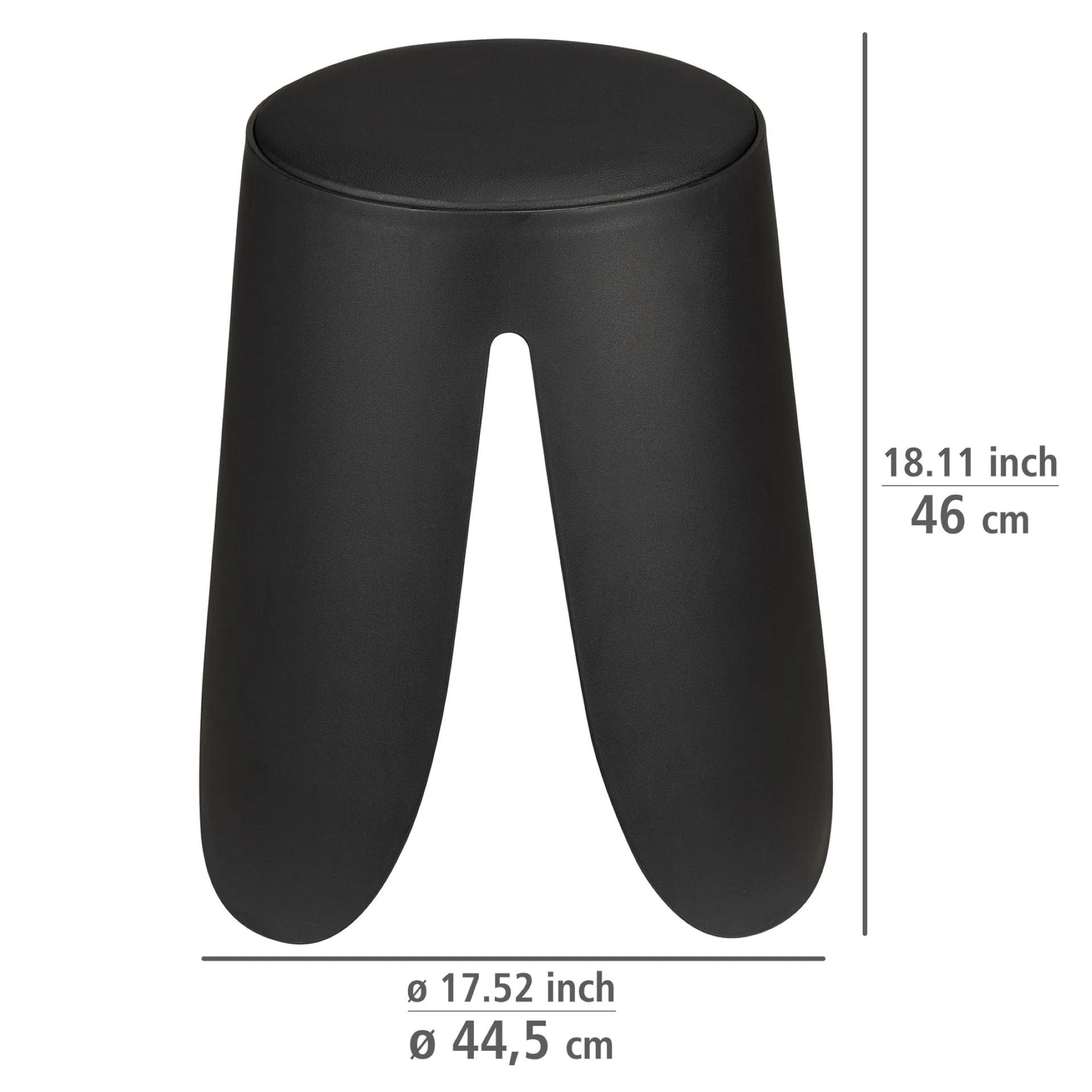 WENKO COMISO Badhocker, Schwarz matt