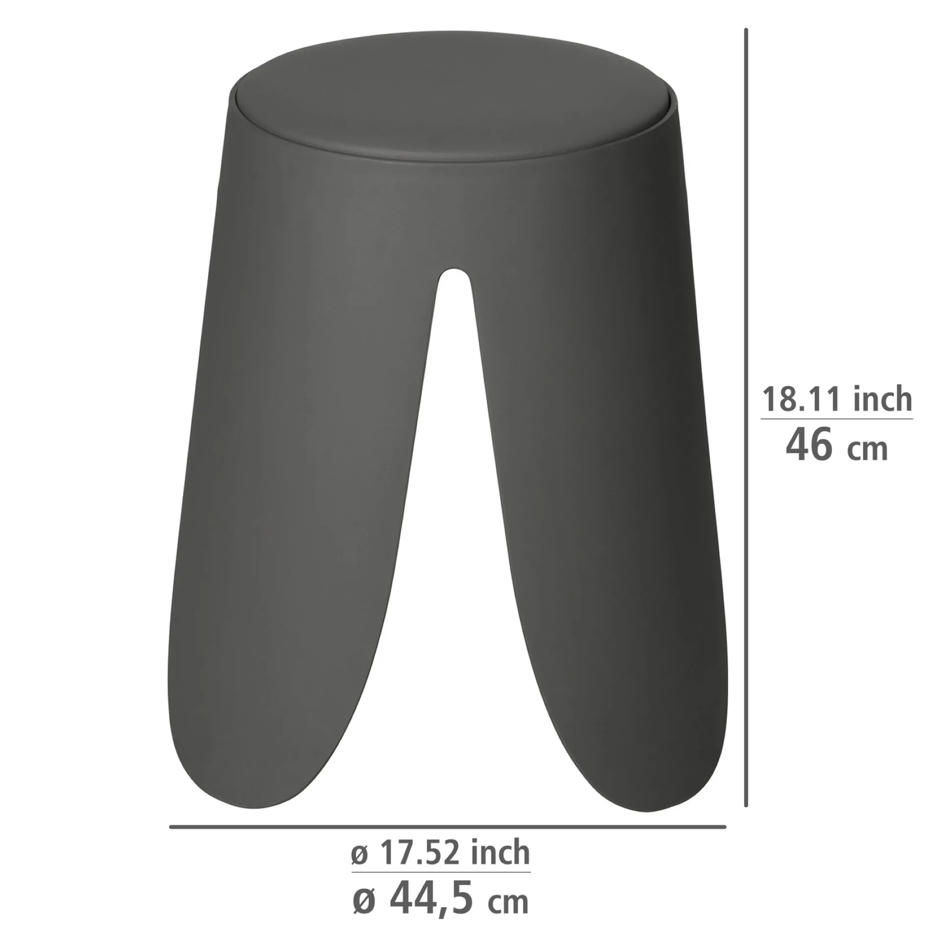 WENKO COMISO Badhocker, Grau matt