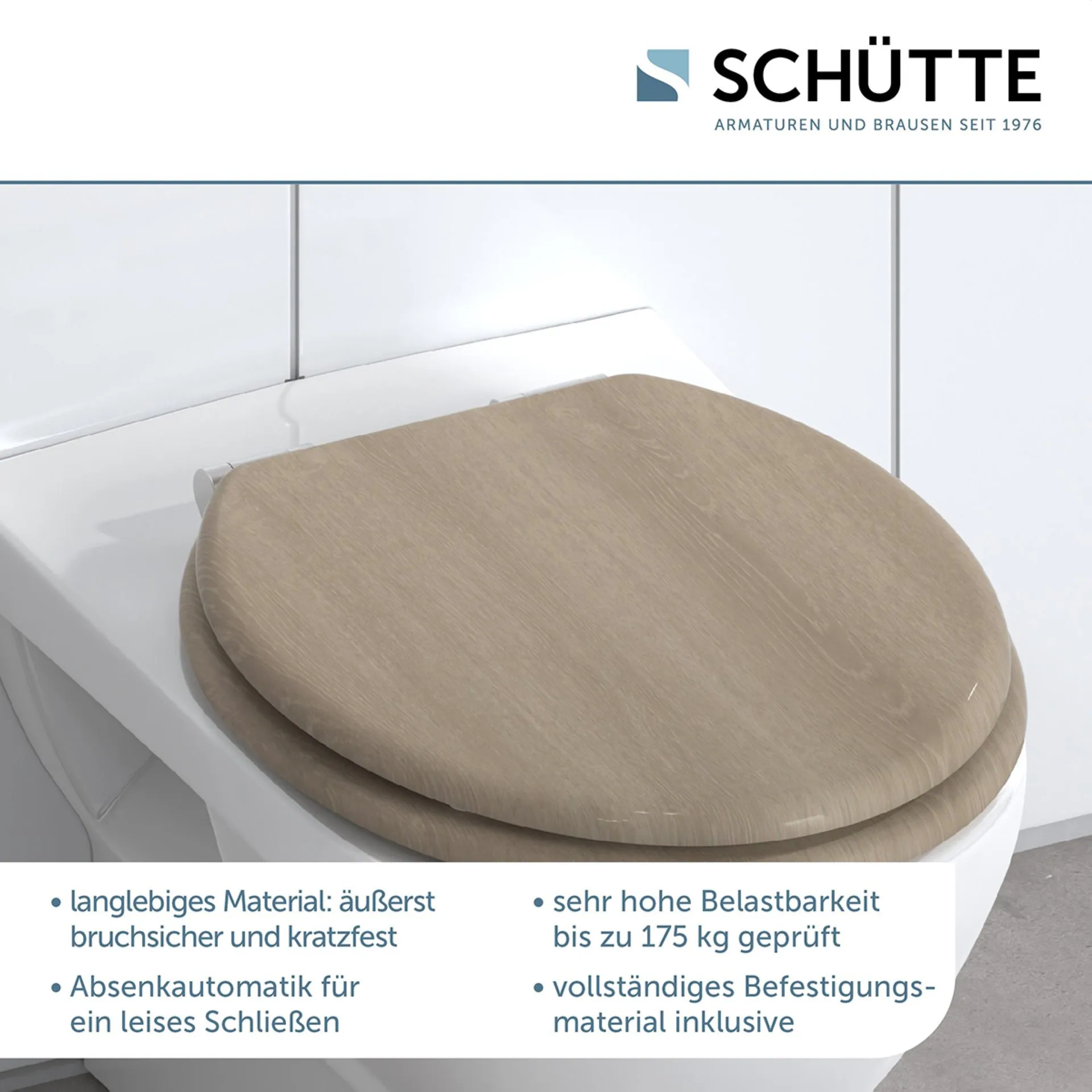 Schütte MODERN WOOD WC-Sitz, mit Absenkautomatik