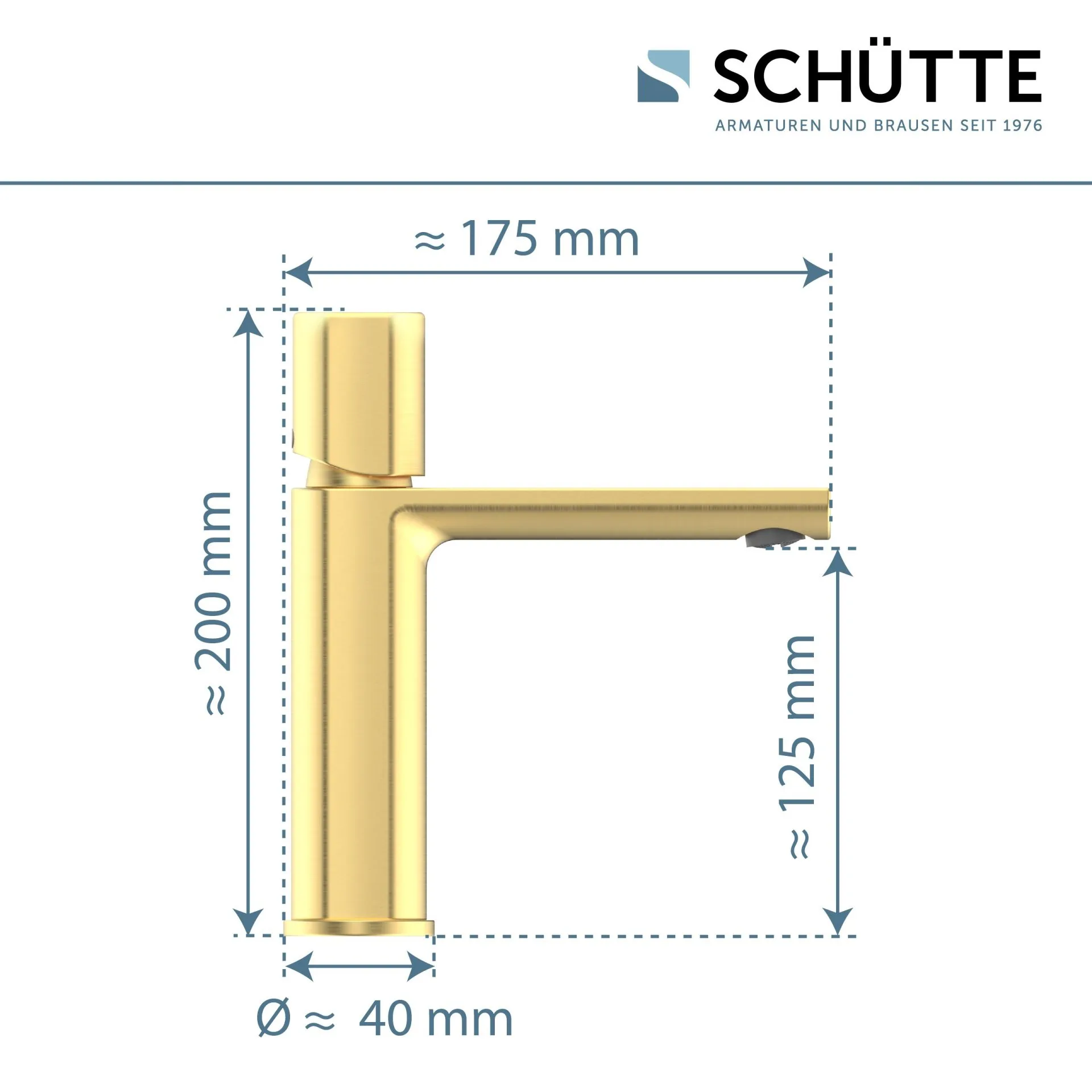 Schütte NEW YORK Waschtischarmatur, Gold matt