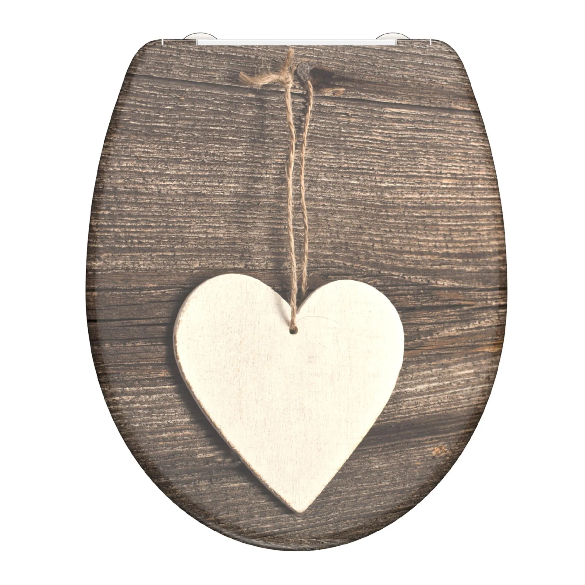 SCHÜTTE WOOD HEART WC-Sitz, Kunststoff, mit Absenkautomatik und Schnellverschluss
