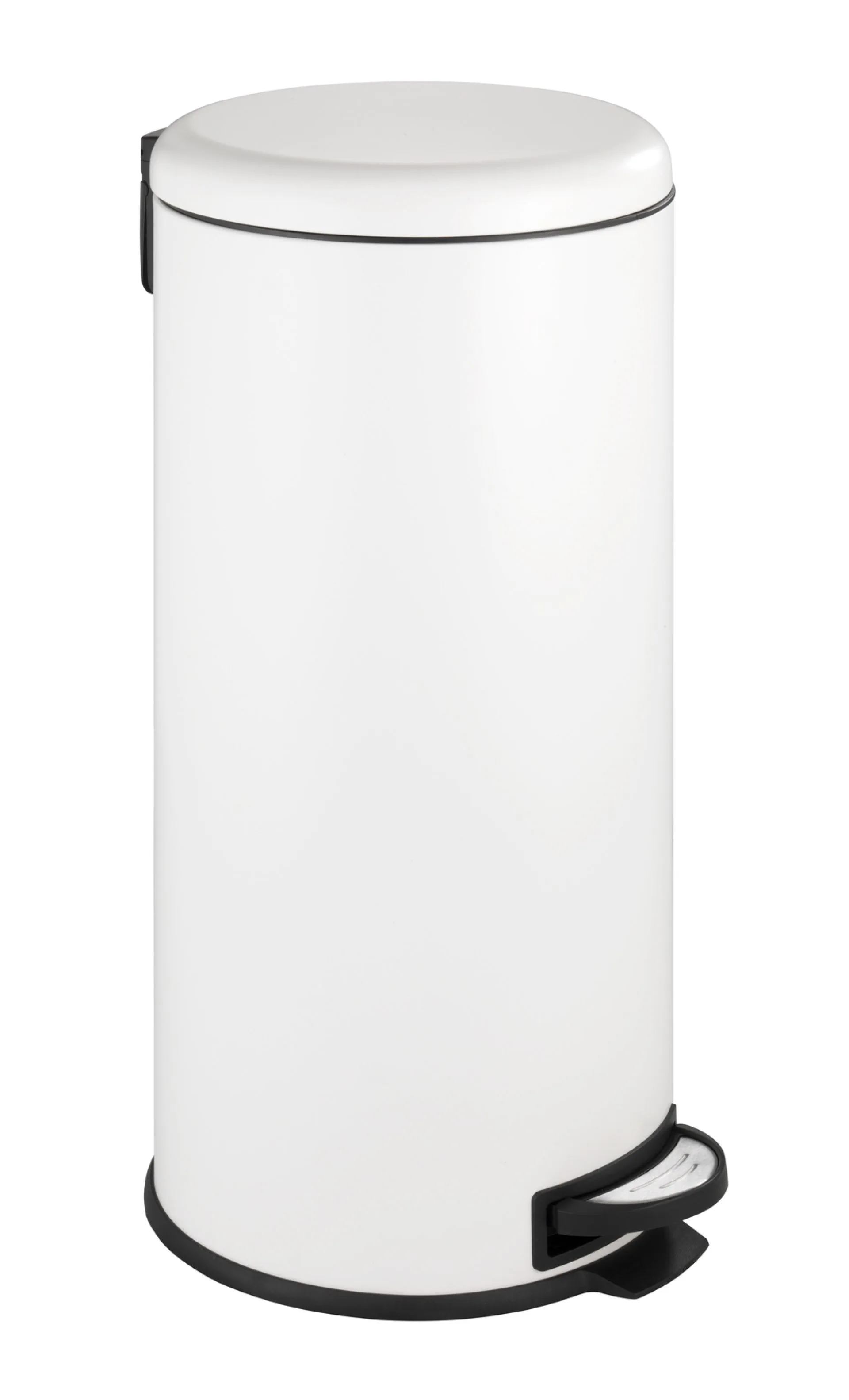WENKO LEMAN Mülleimer 30 Liter, Weiß, Easy Close