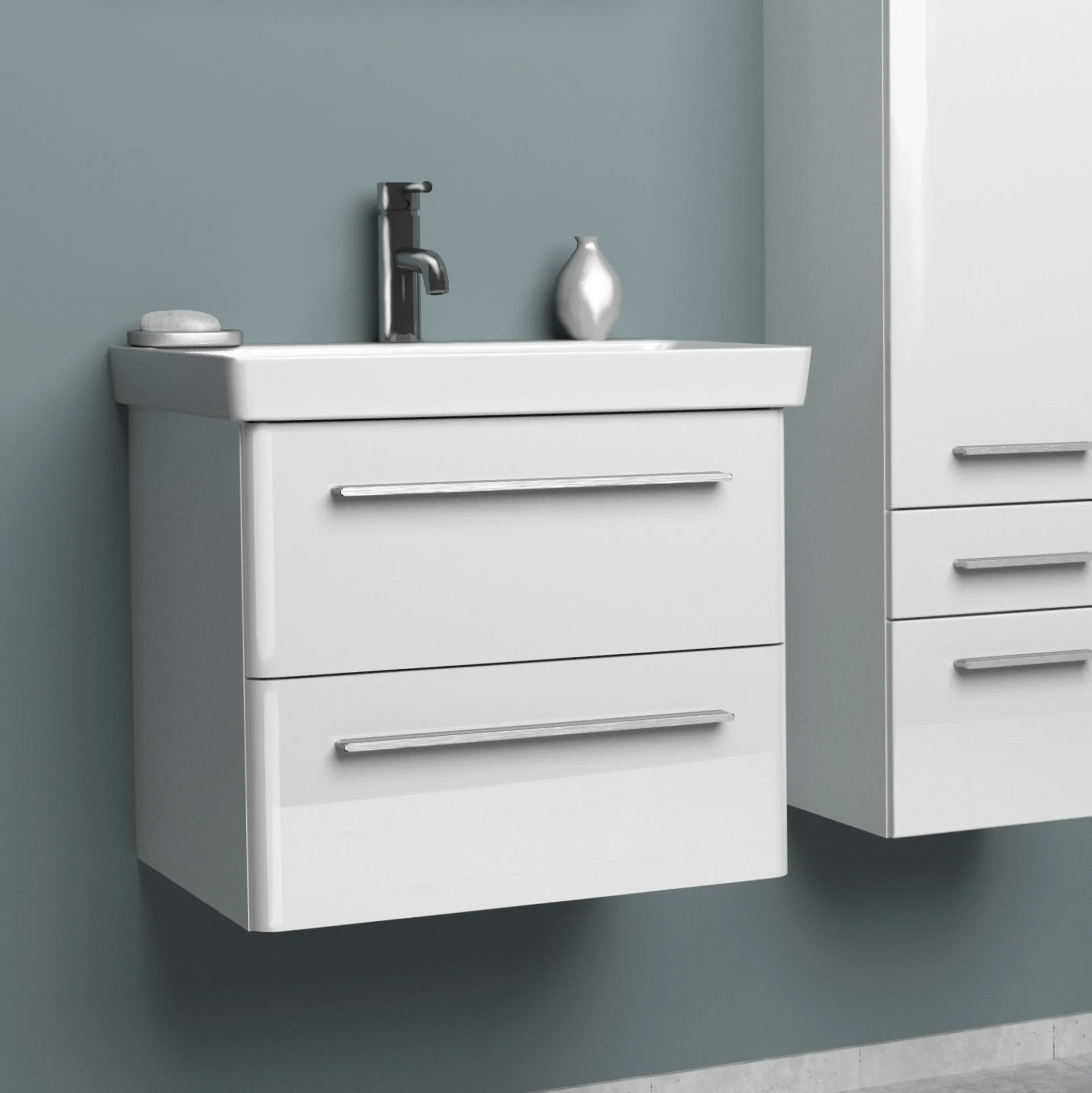 Lanzet K8 Waschtischunterschrank 56 cm Weiß