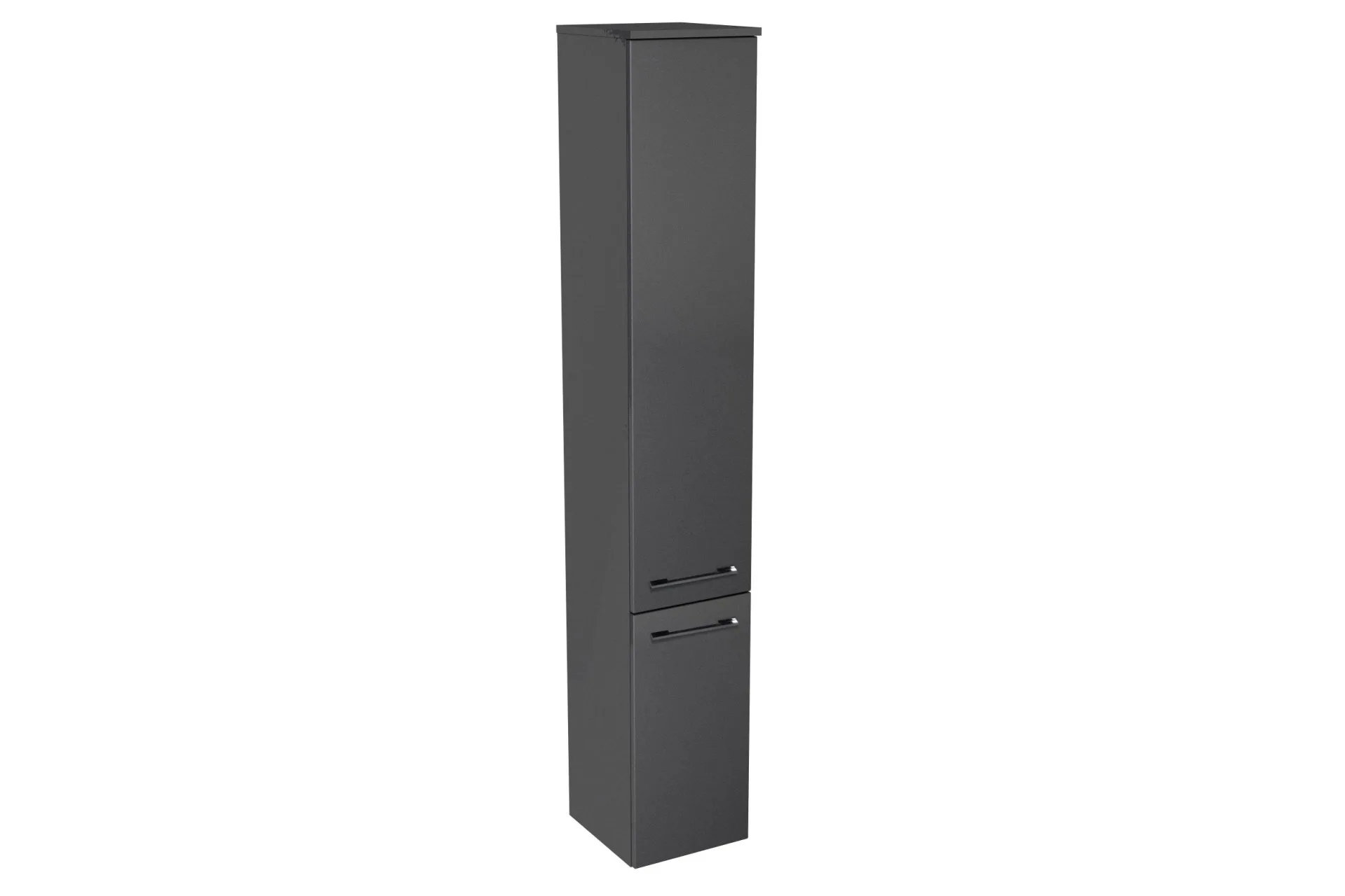 LANZET Hochschrank 30 cm breit, Anthrazit, Türanschlag links