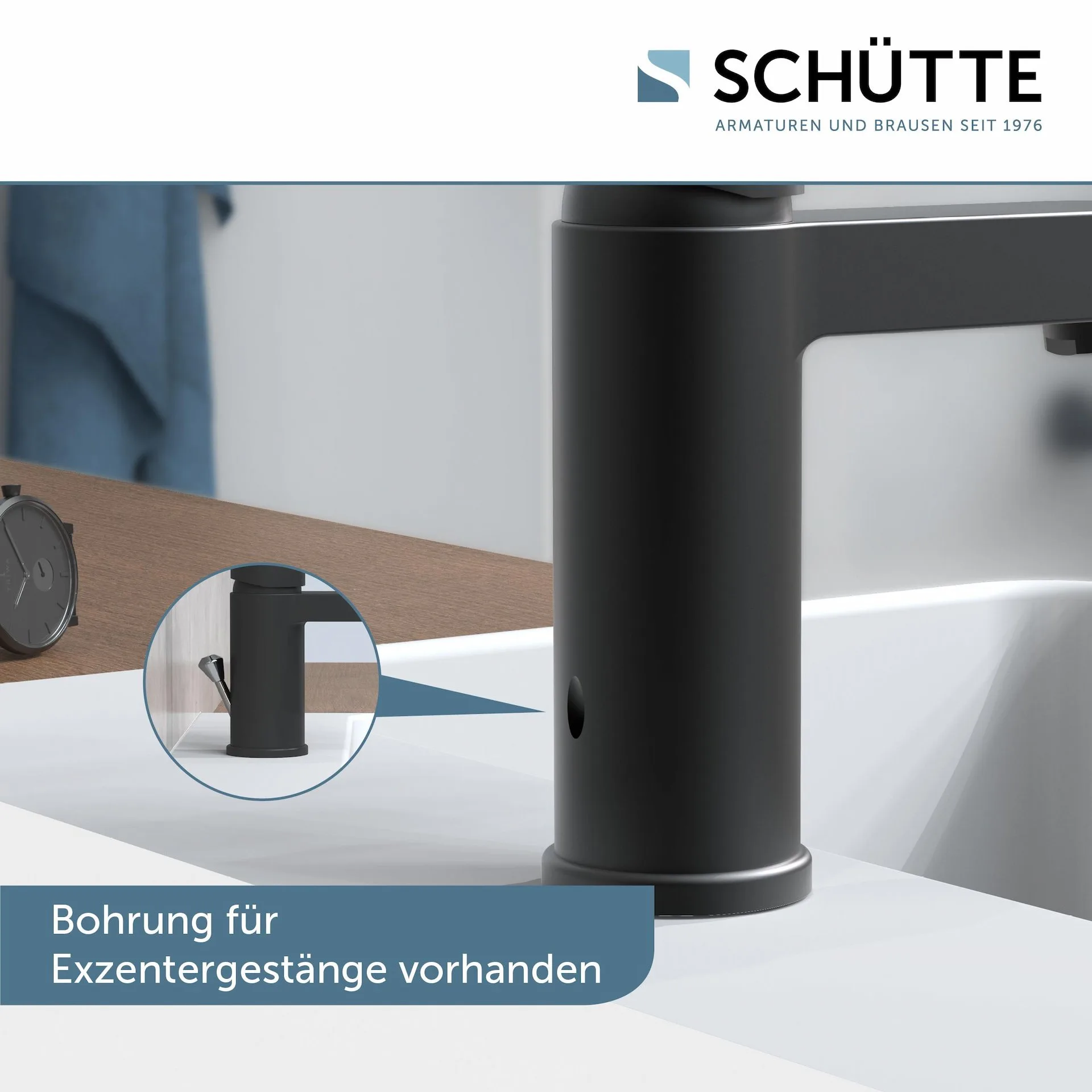 Schütte ELEPHANT Waschtischarmatur, Schwarz matt