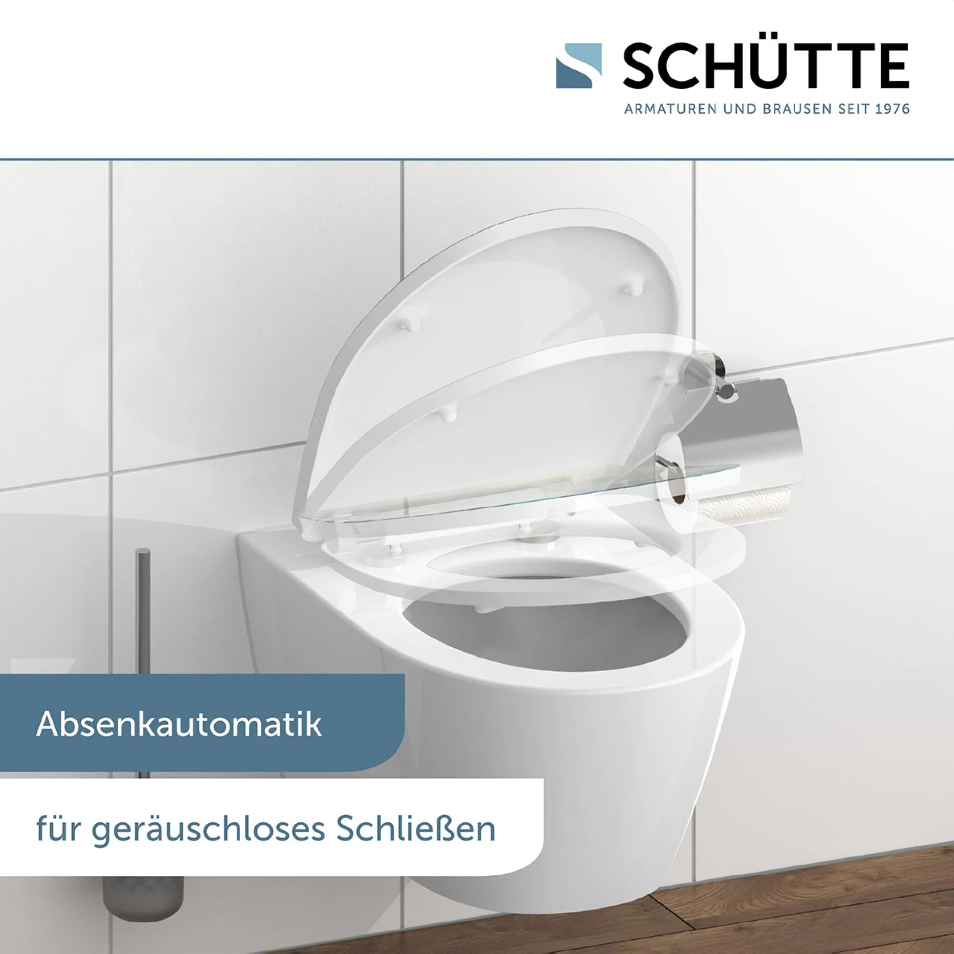 Schütte MAGIC LIGHT WC-Sitz, mit Absenkautomatik und Schnellverschluss, Duroplast HG