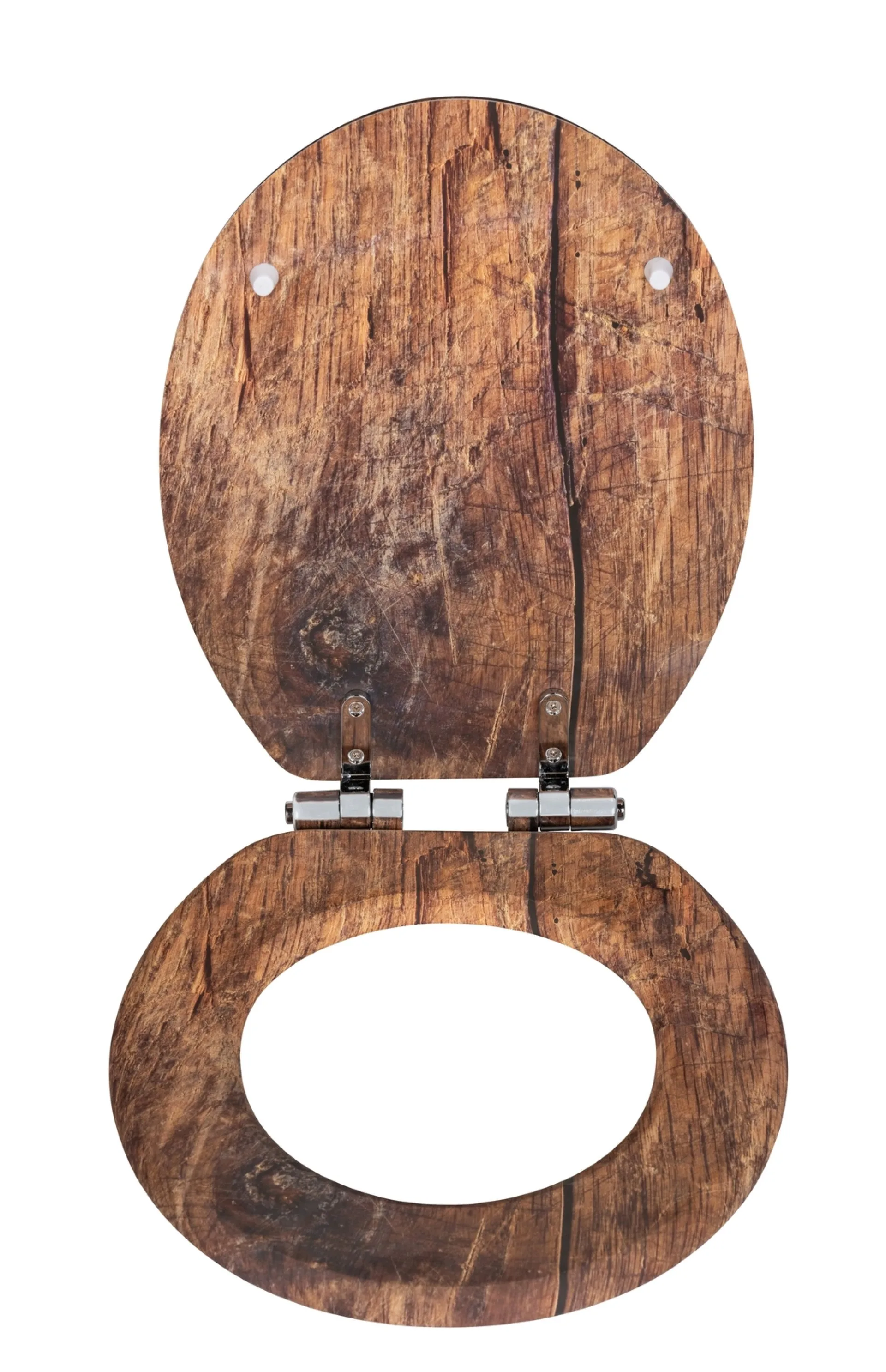 WENKO RUSTIC WC-Sitz, Braun, aus MDF