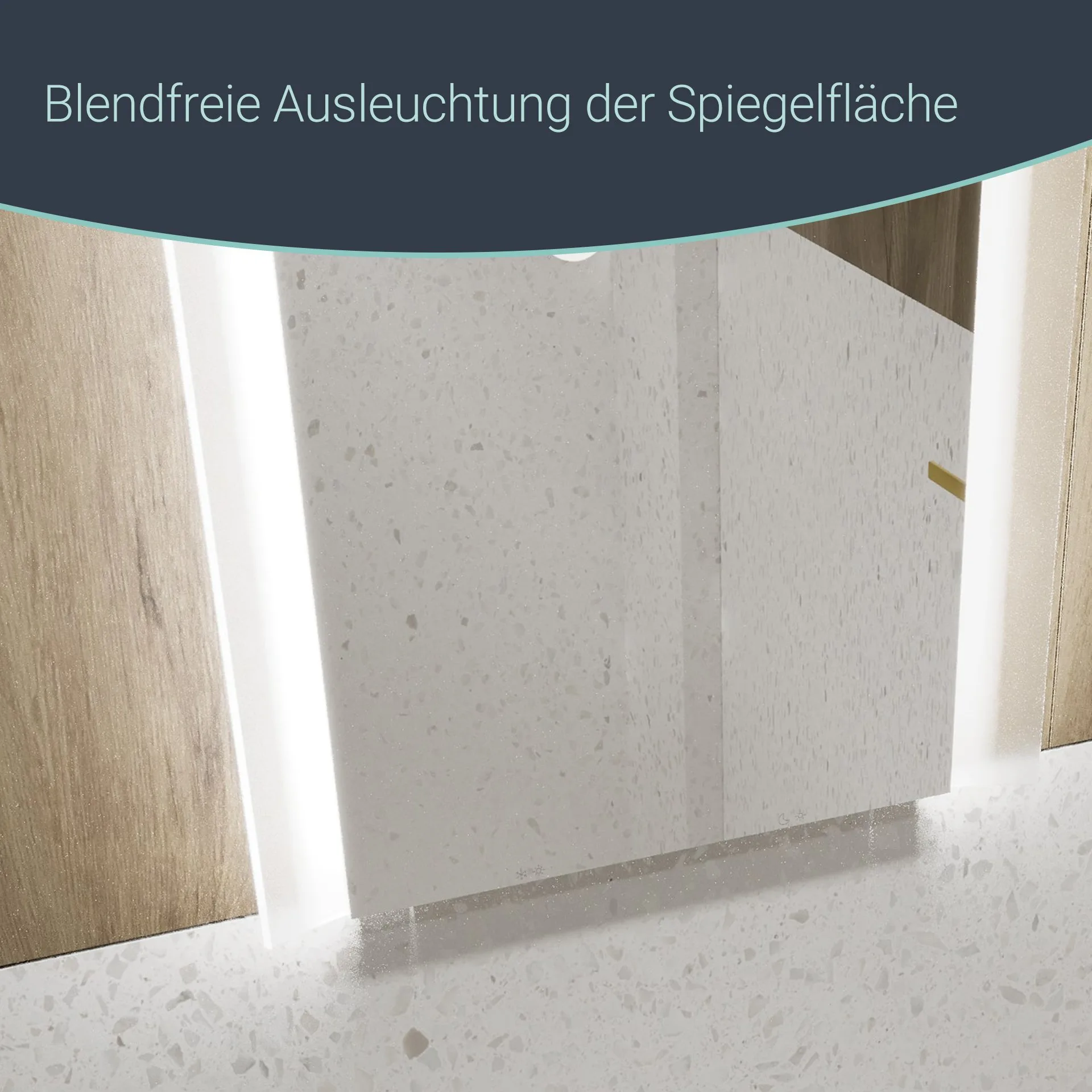 BADEDU IMPERO LED Spiegel 55 cm breit