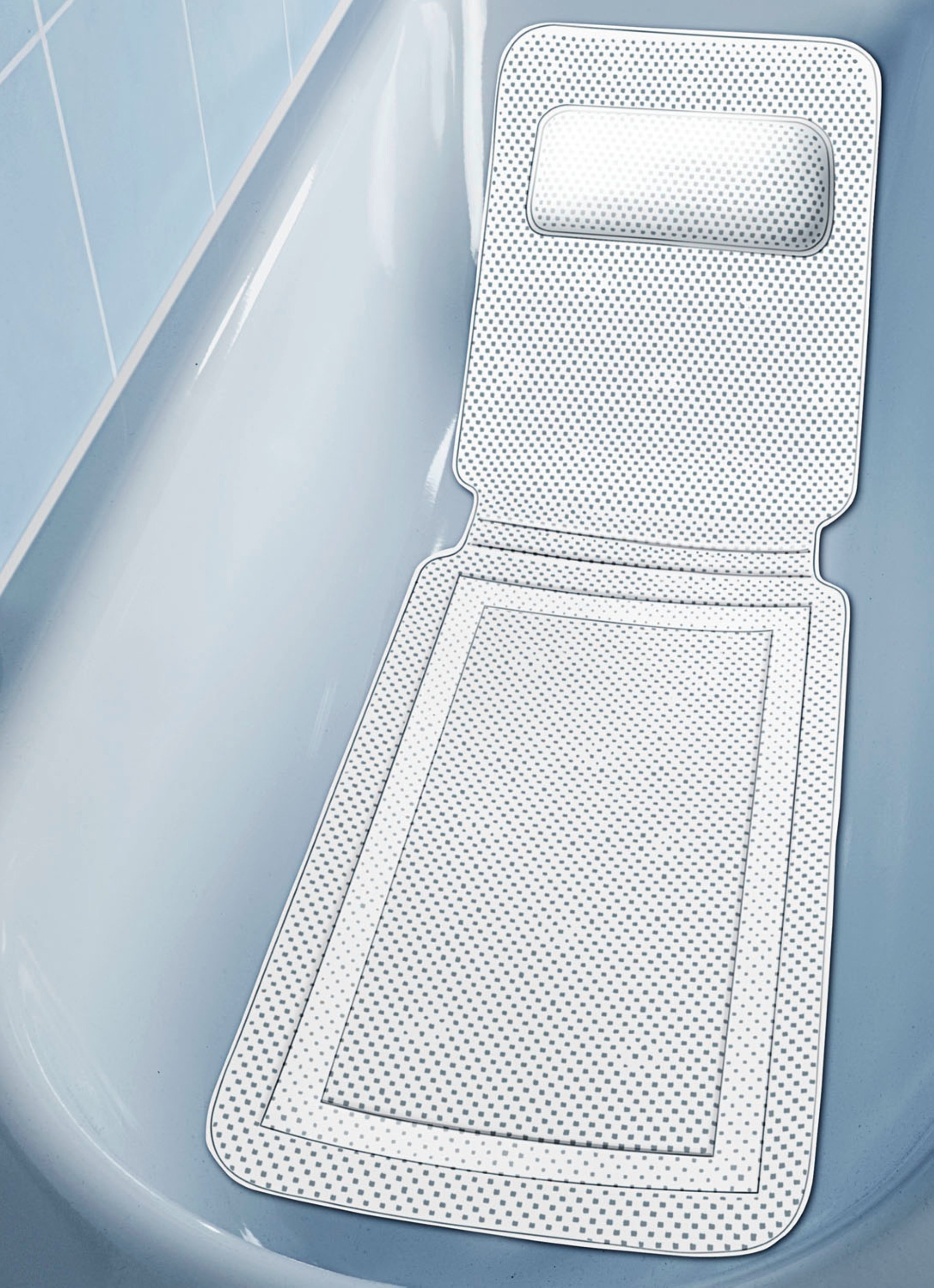 WENKO KOMFORT Badewanneneinlage 125 x 36 cm, Weiß