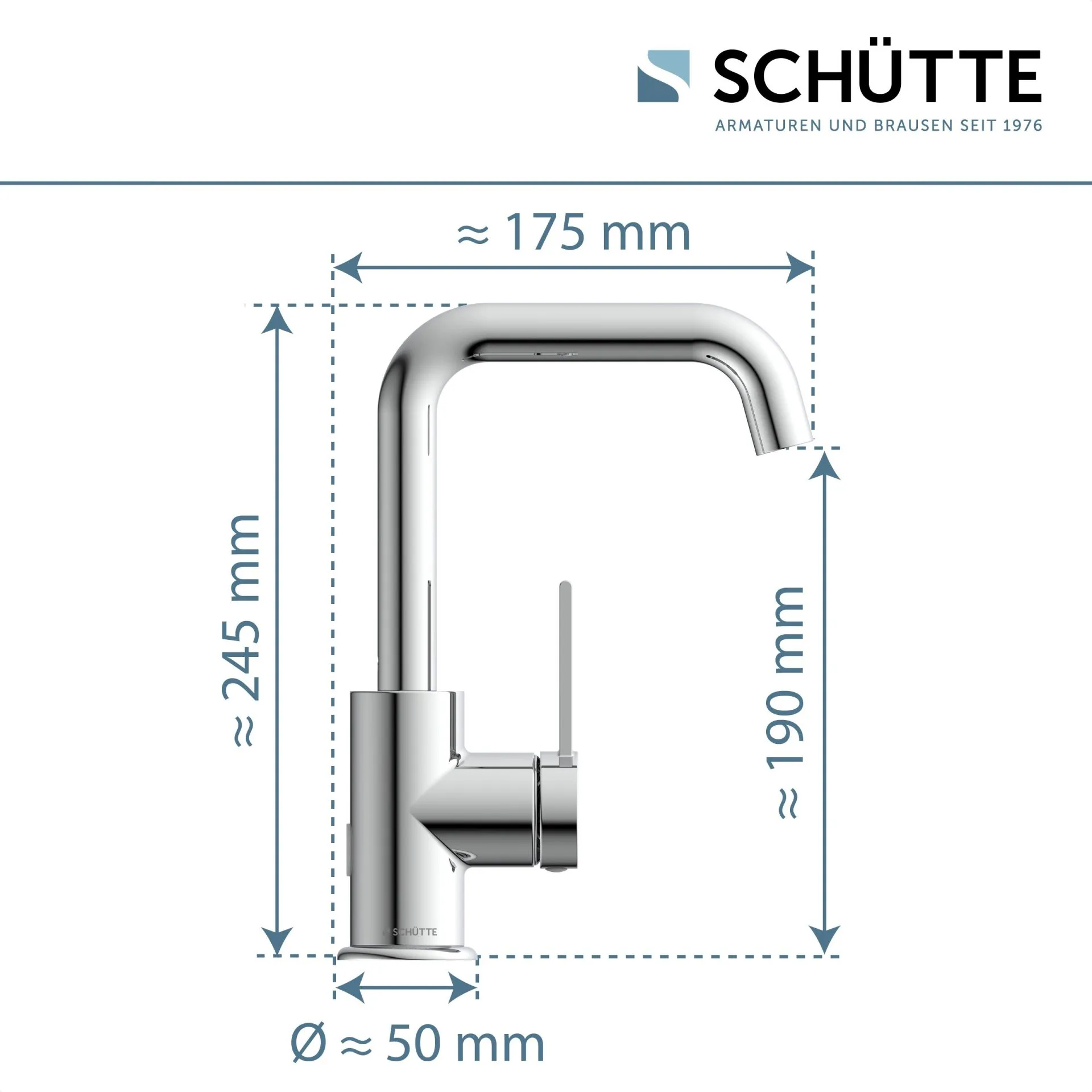SCHÜTTE LOS ANGELES Waschtischarmatur, Chrom, schwenkbar