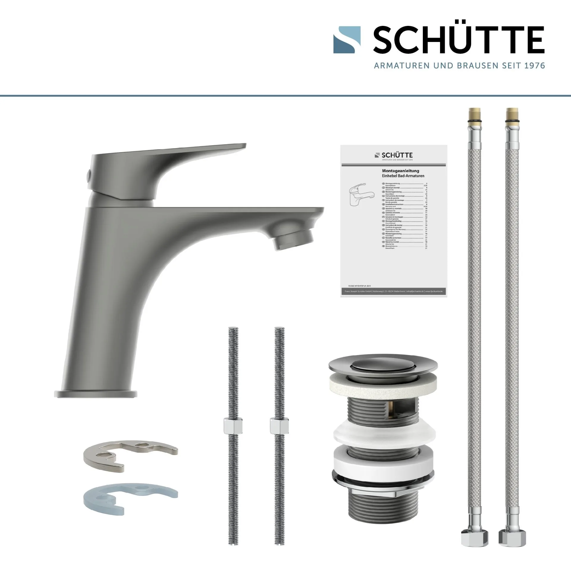 SCHÜTTE BOSTON Waschtischarmatur, Graphit matt