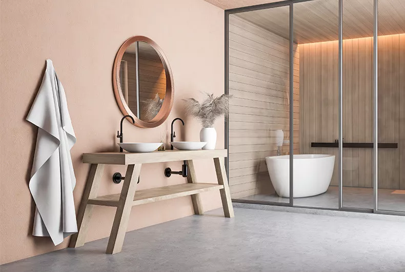 Farbe fürs Bad in Pastell